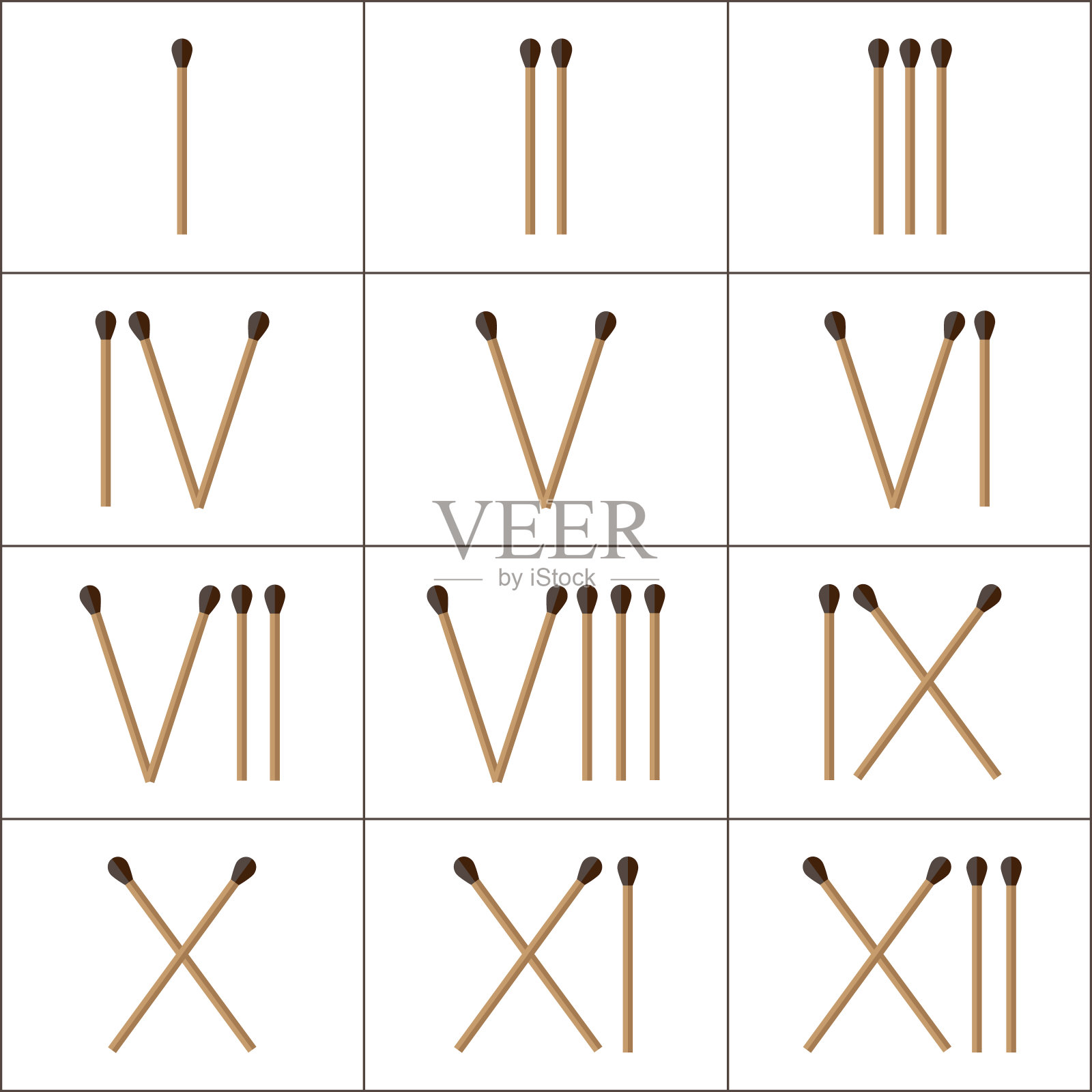 罗马数字插画图片素材