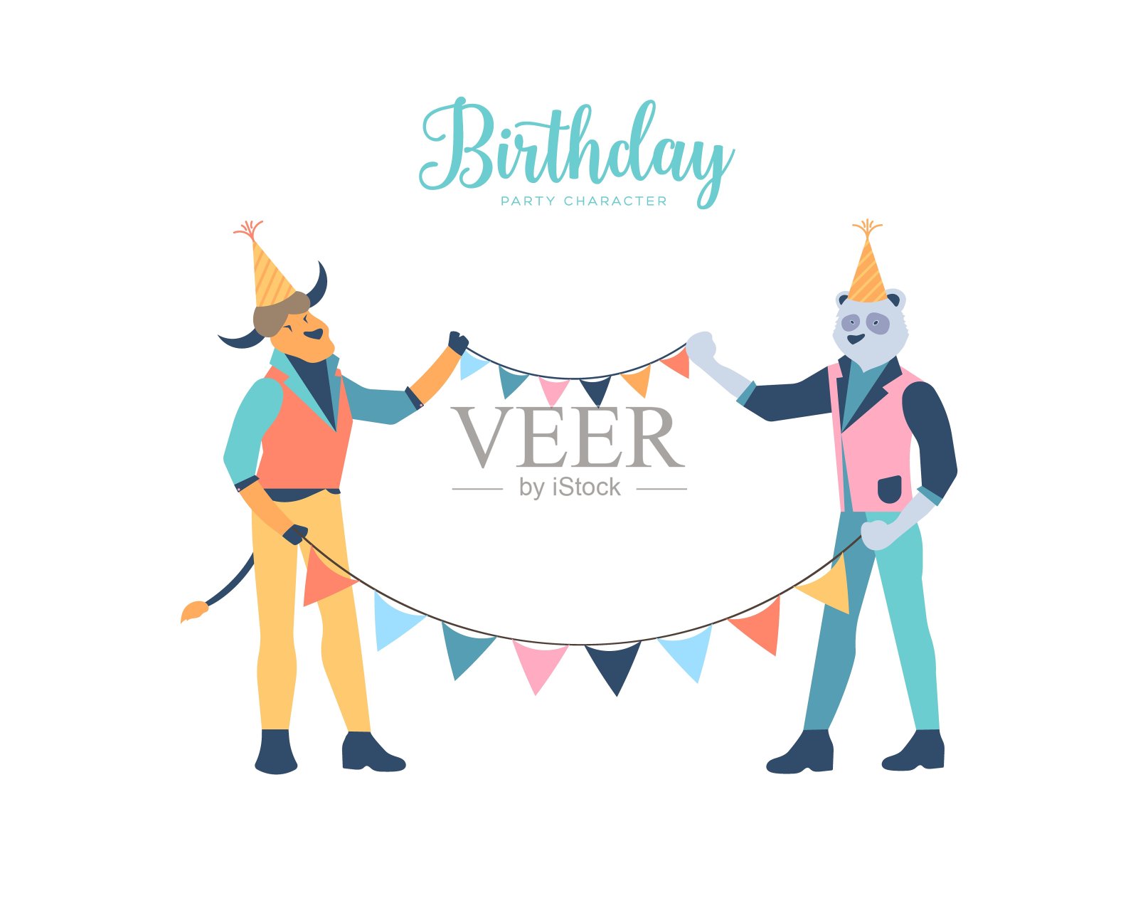 生日庆祝会平面海报概念设计模板素材