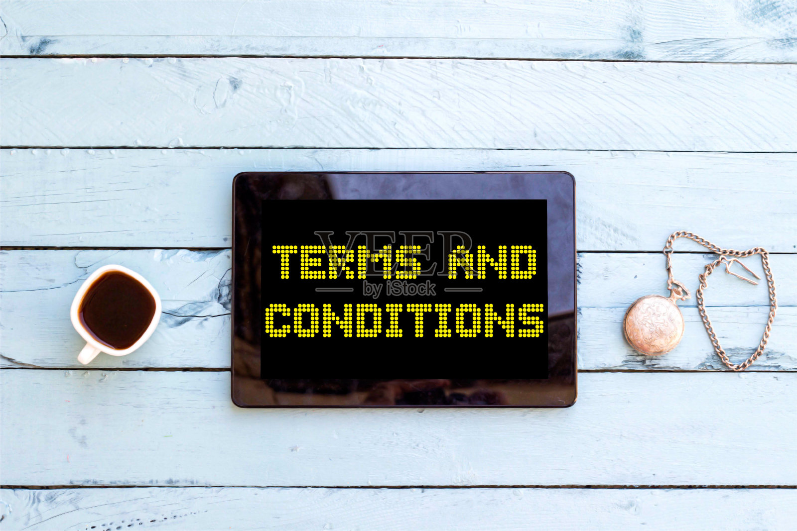 关于数字平板电脑的条款和条件照片摄影图片