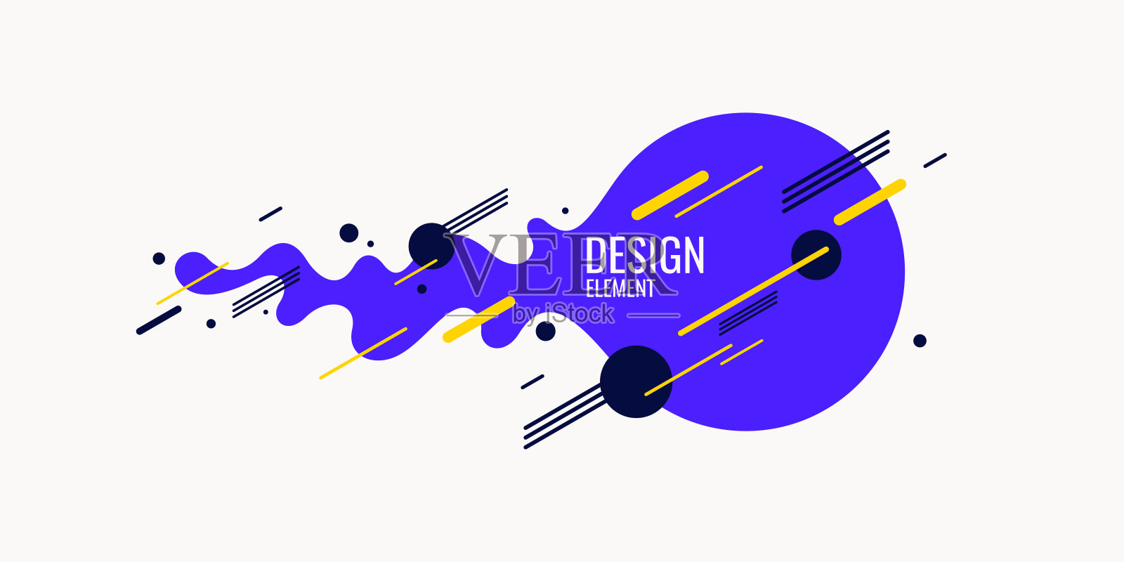 时髦的抽象背景。由无定形和线条组成。插画图片素材