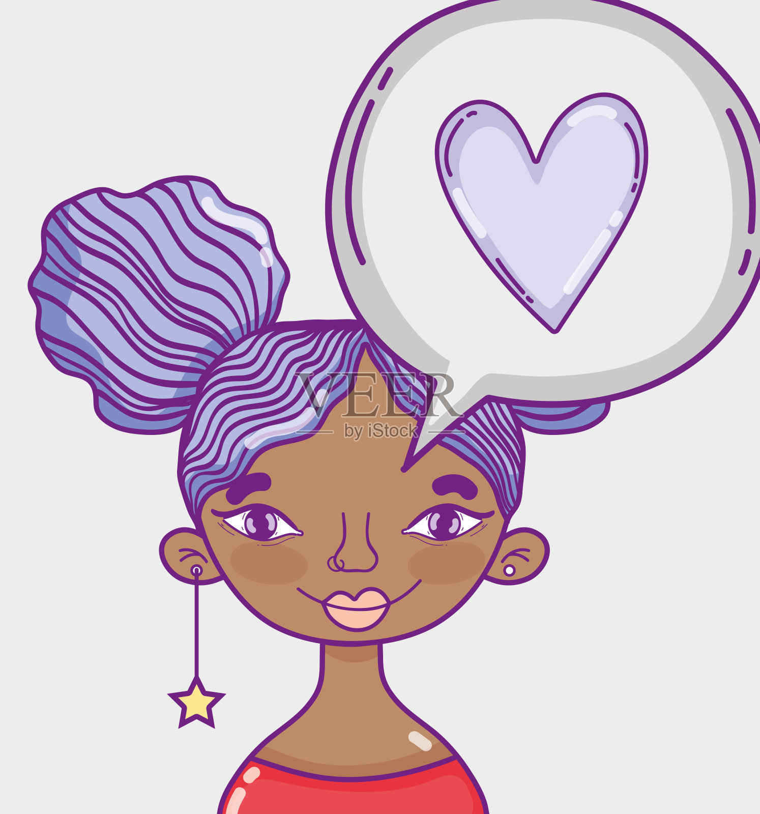 青年文化千禧女性漫画插画图片素材