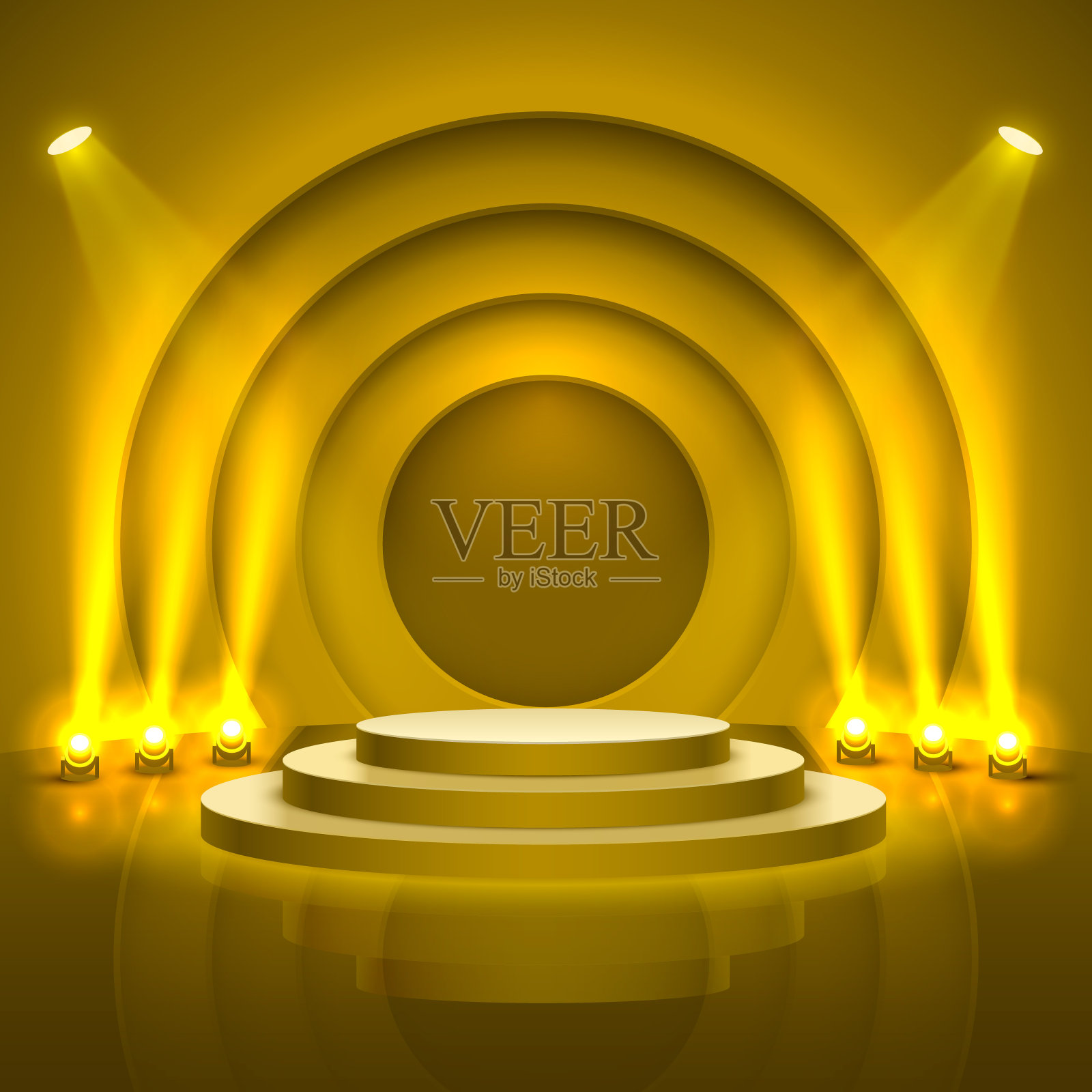 舞台领奖台现场与颁奖典礼插画图片素材