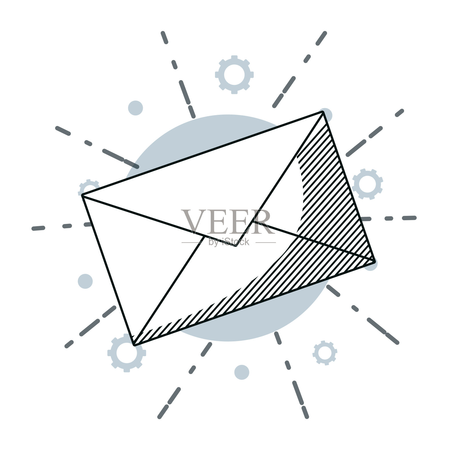 电子邮件信封画插画图片素材