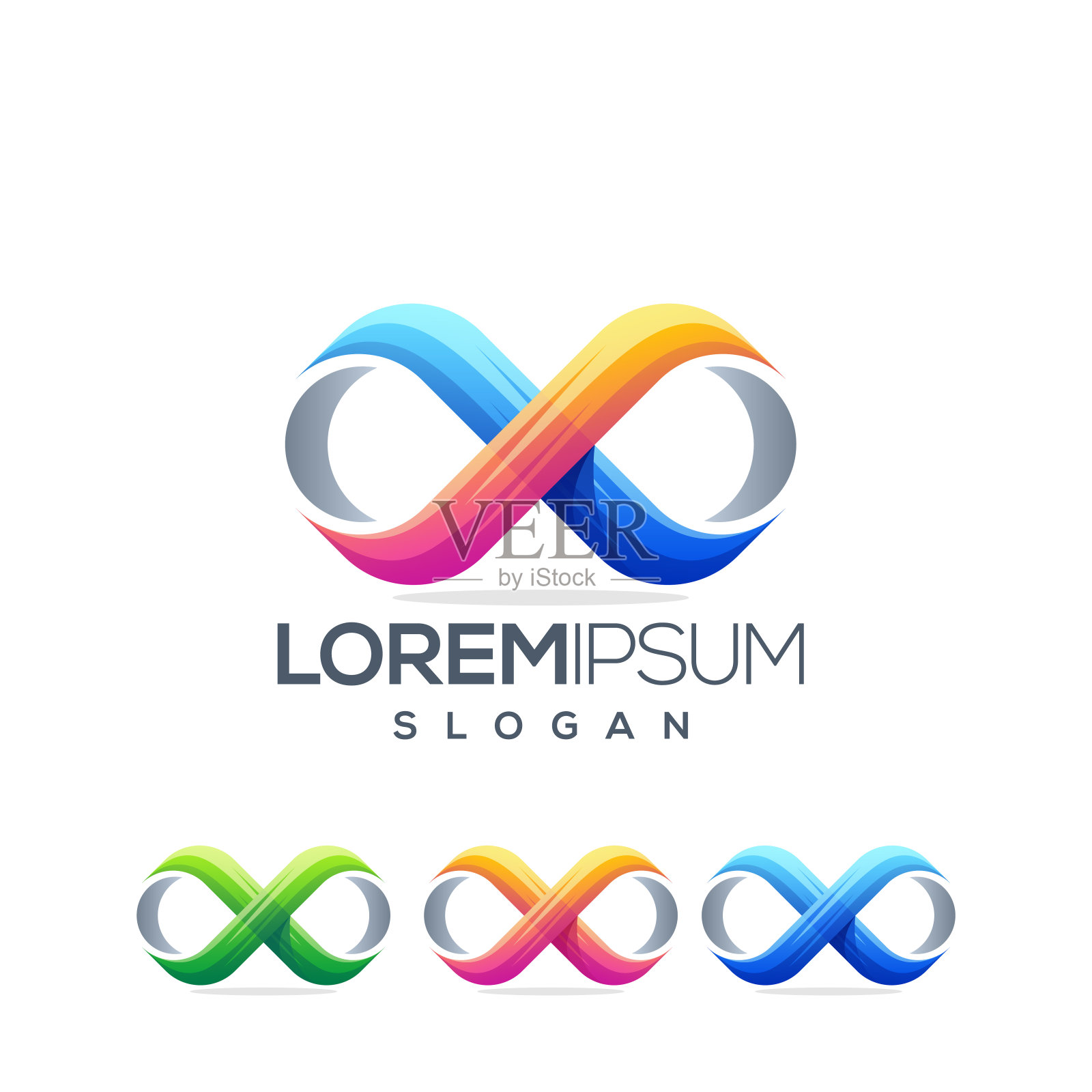 Infinity x标志设计插画图片素材