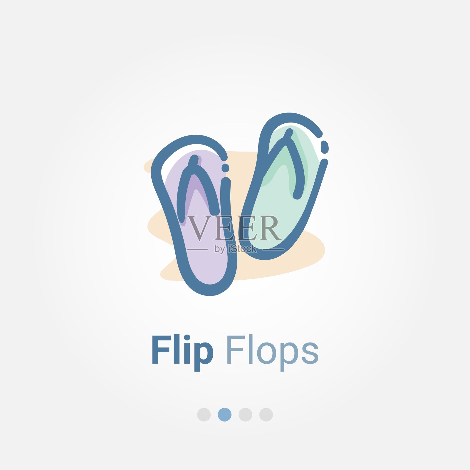 Flip Flops涂鸦矢量图标插画图片素材