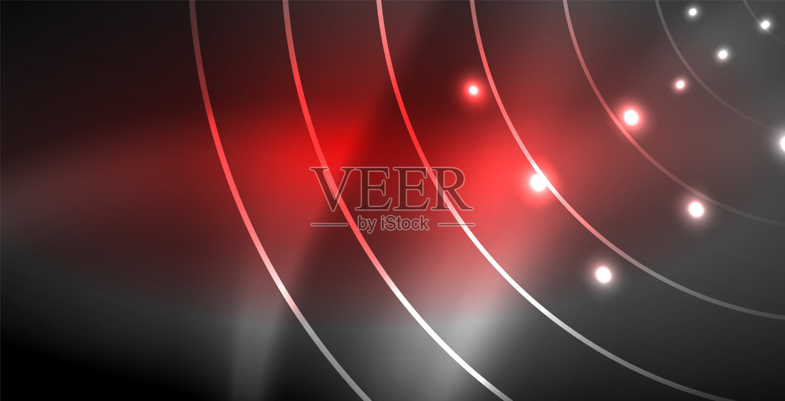 闪亮的霓虹灯与抽象的线条，现代的背景插画图片素材