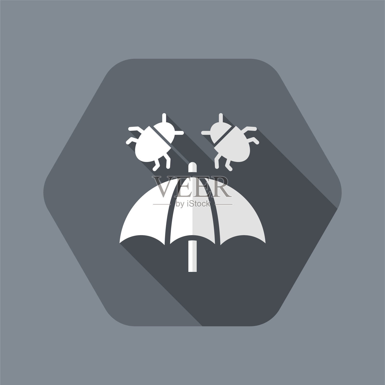 病毒防护-最小矢量图标插画图片素材