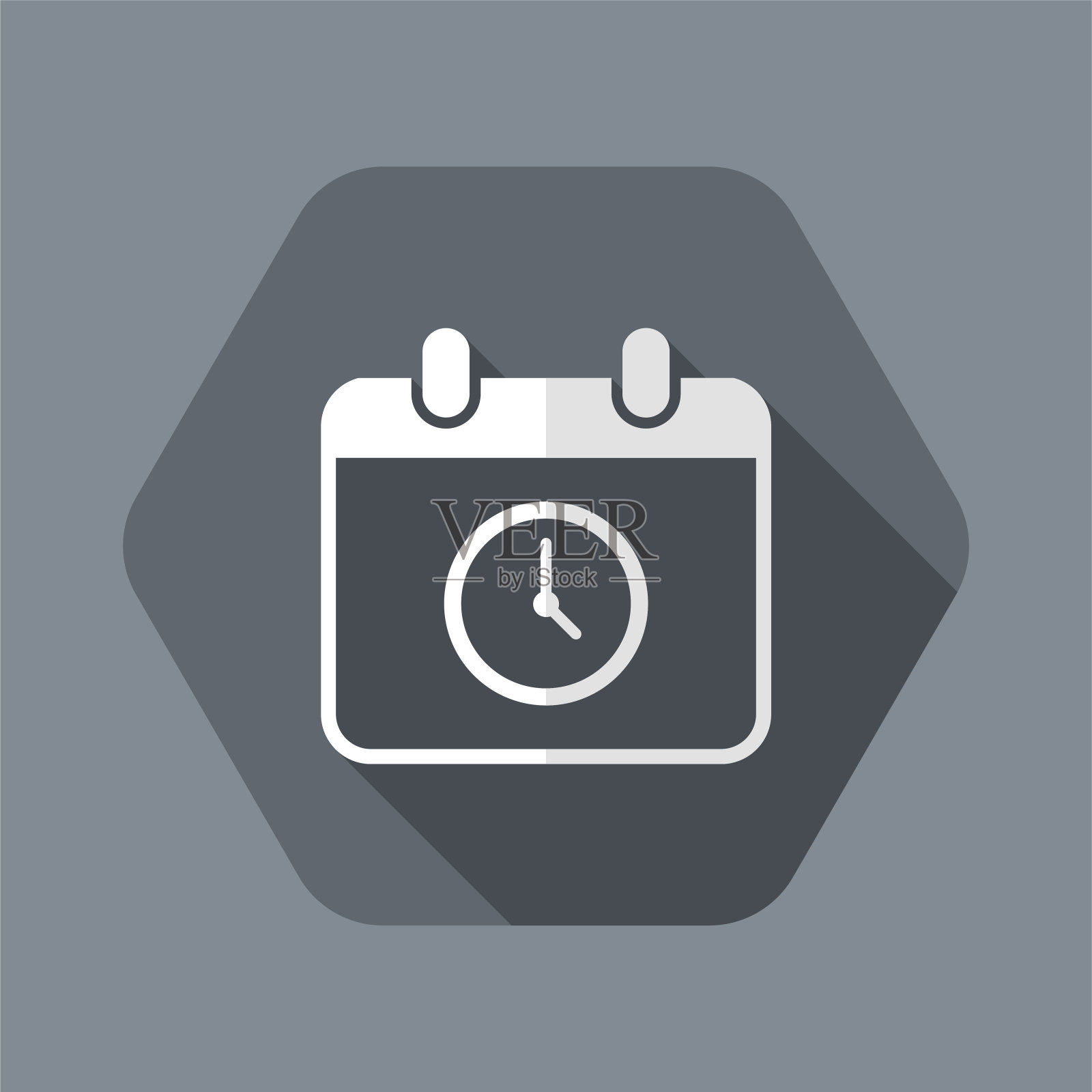 预约日期和小时-最小矢量图标插画图片素材