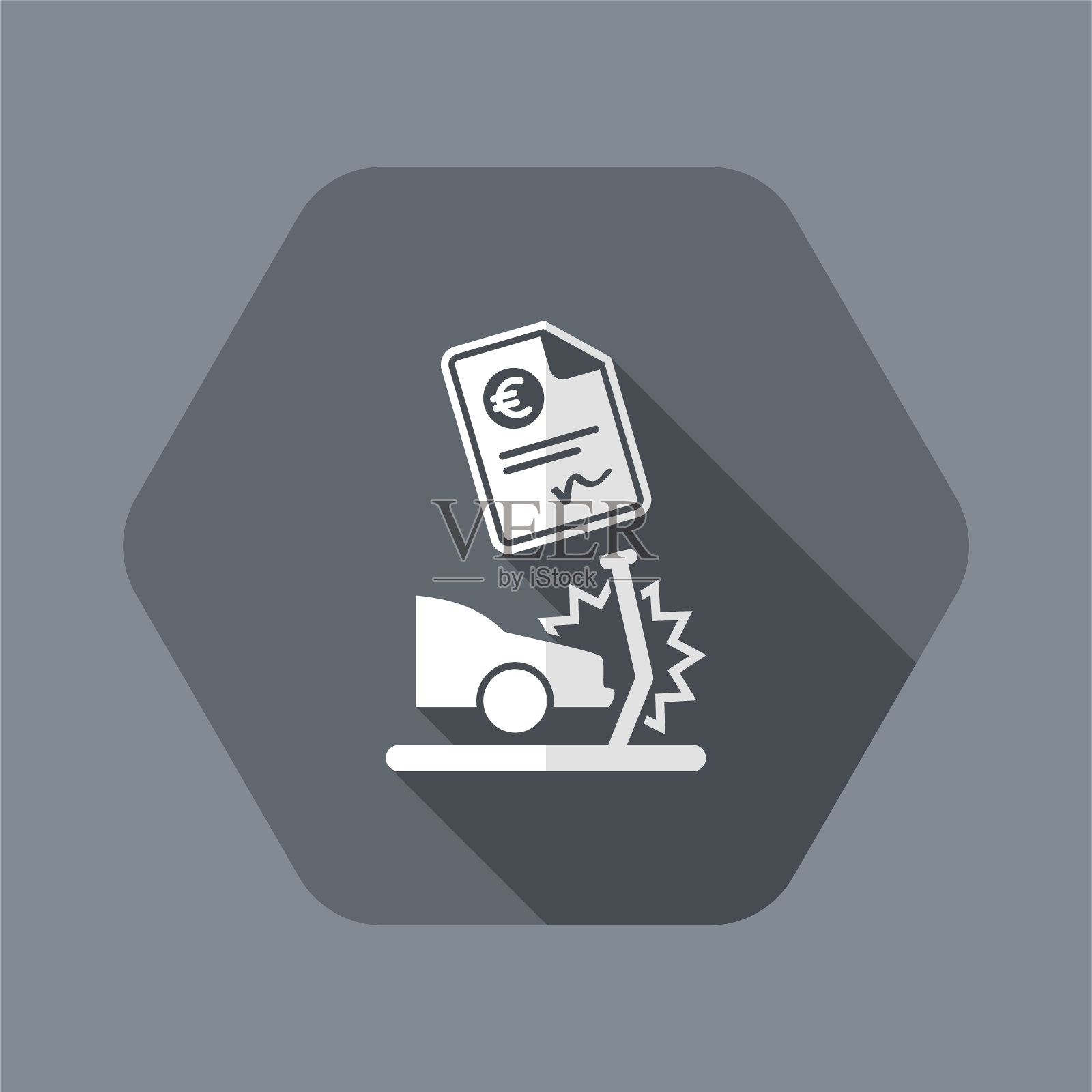 汽车保险支付-欧洲矢量网络图标插画图片素材