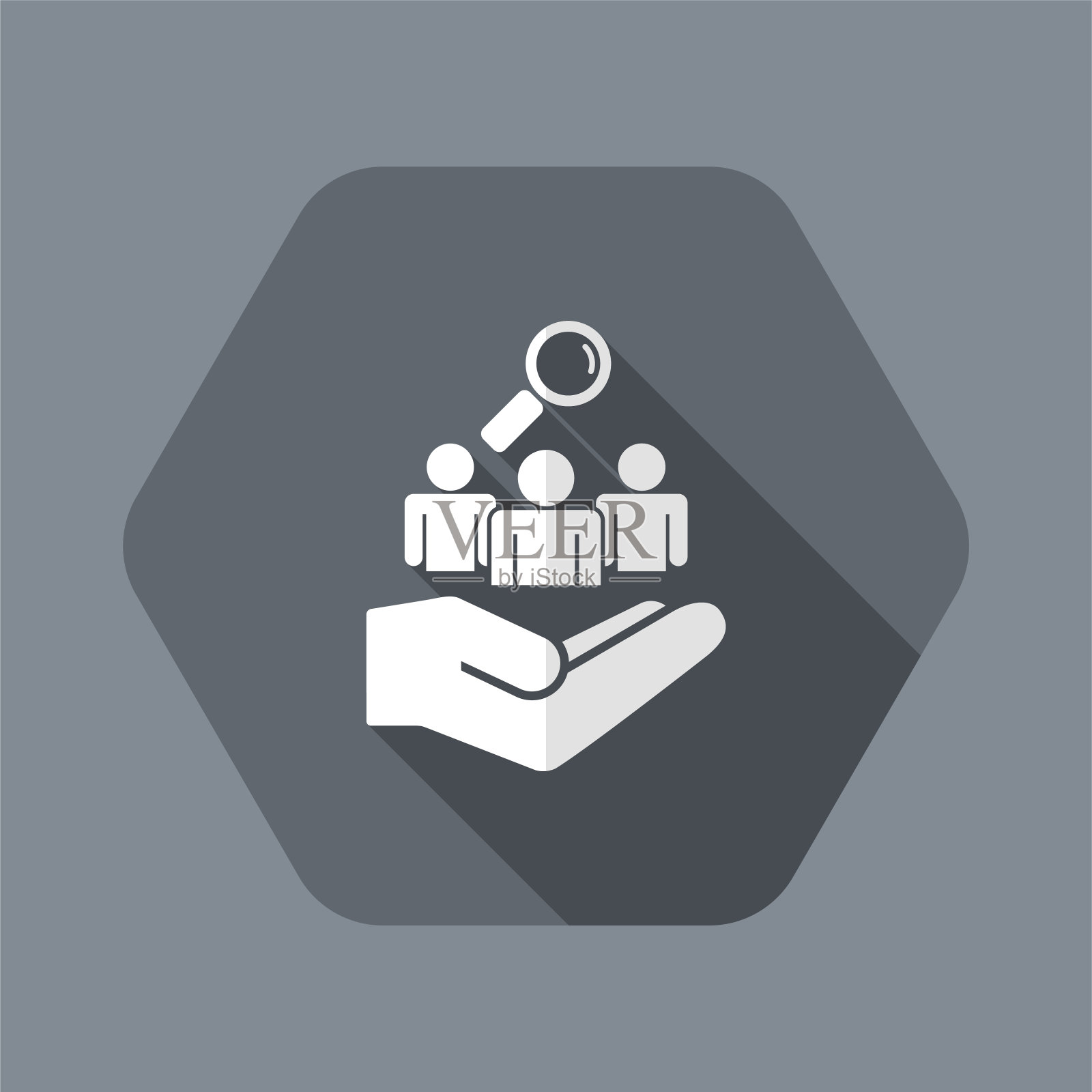 员工招聘服务-最小的图标插画图片素材