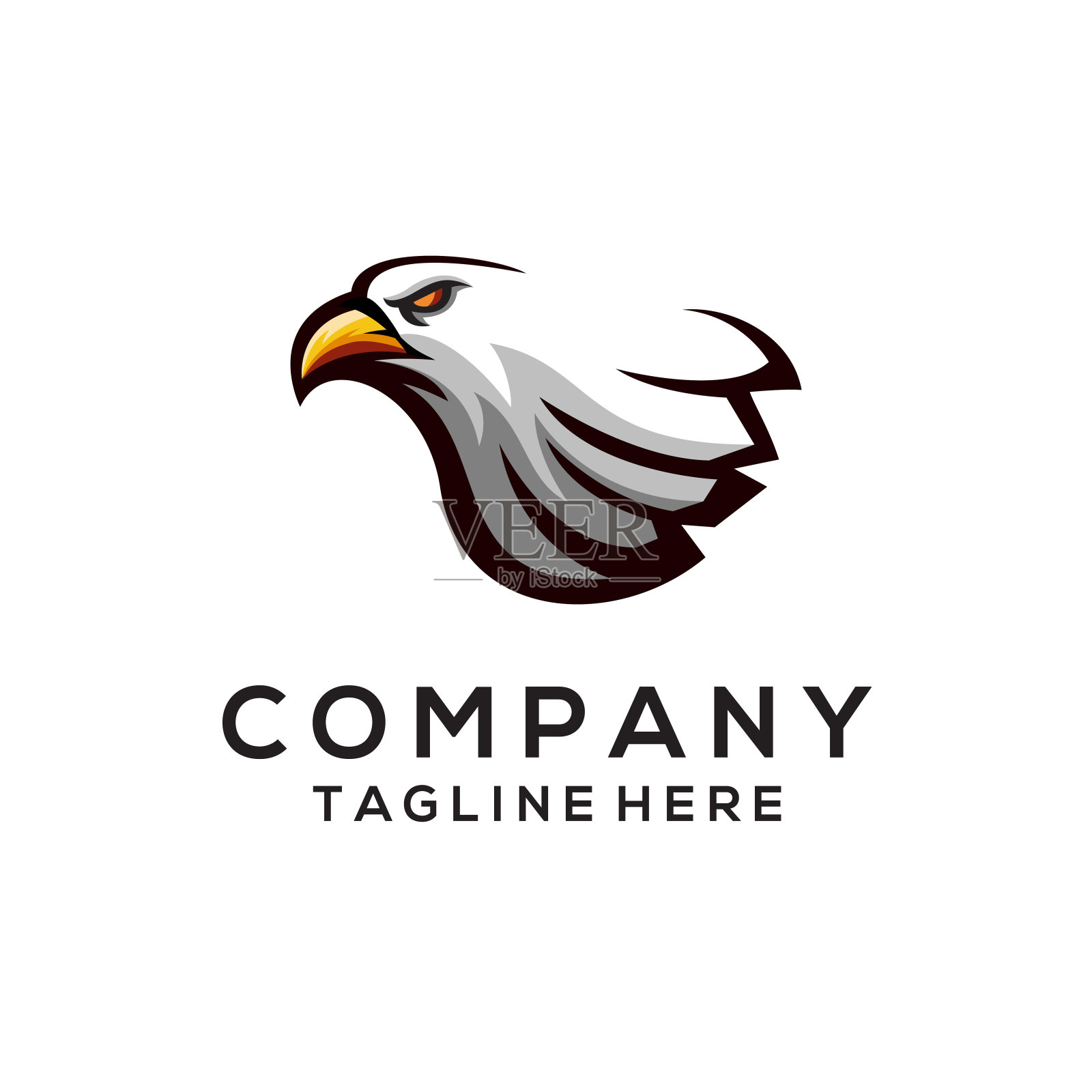 鹰标志设计插画图片素材