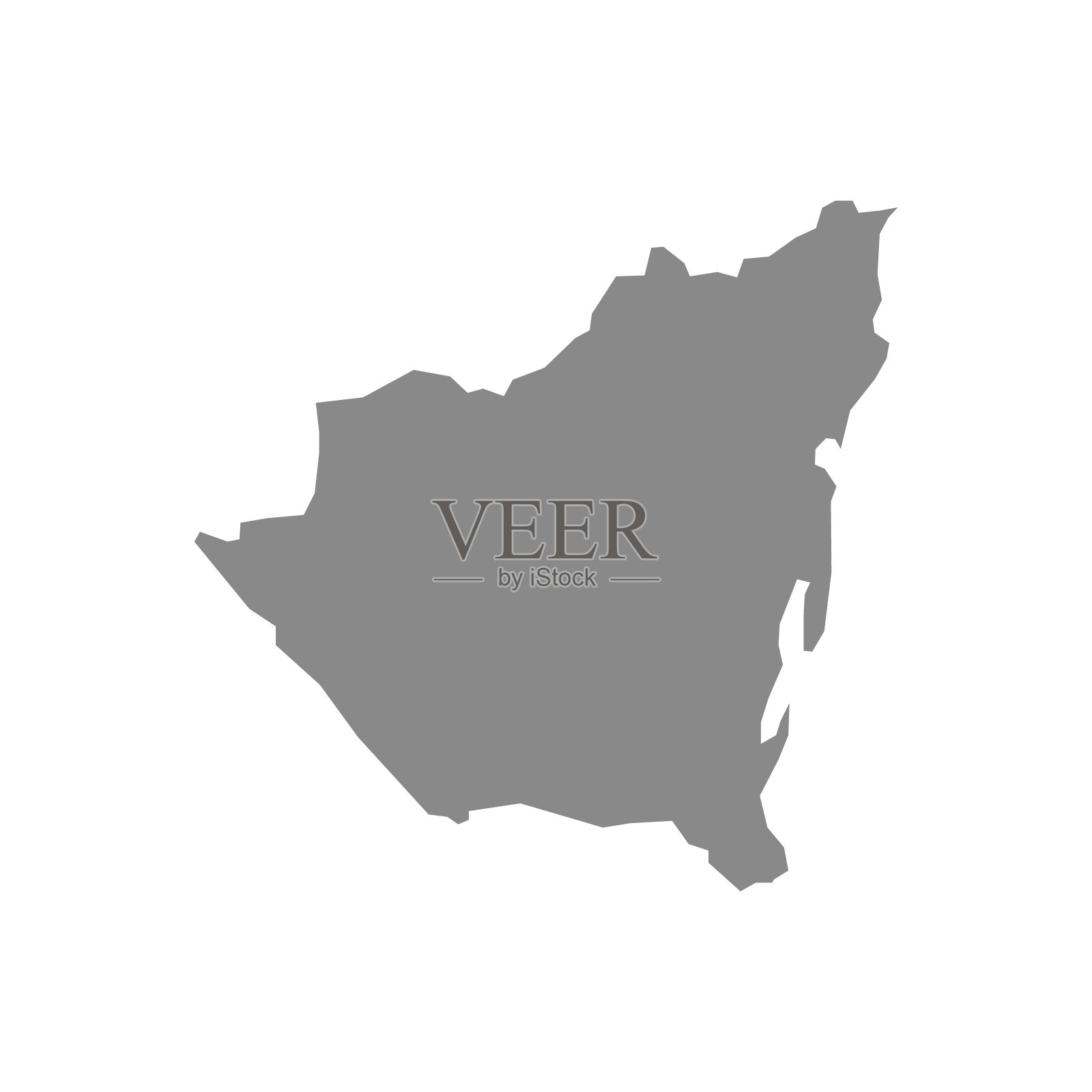 尼加拉瓜地图矢量插画图片素材