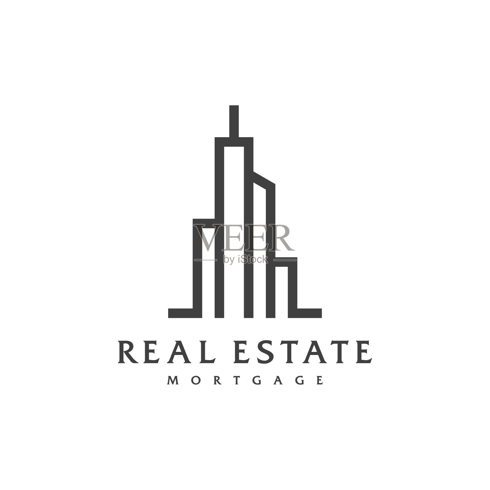 房地产标志插画图片素材