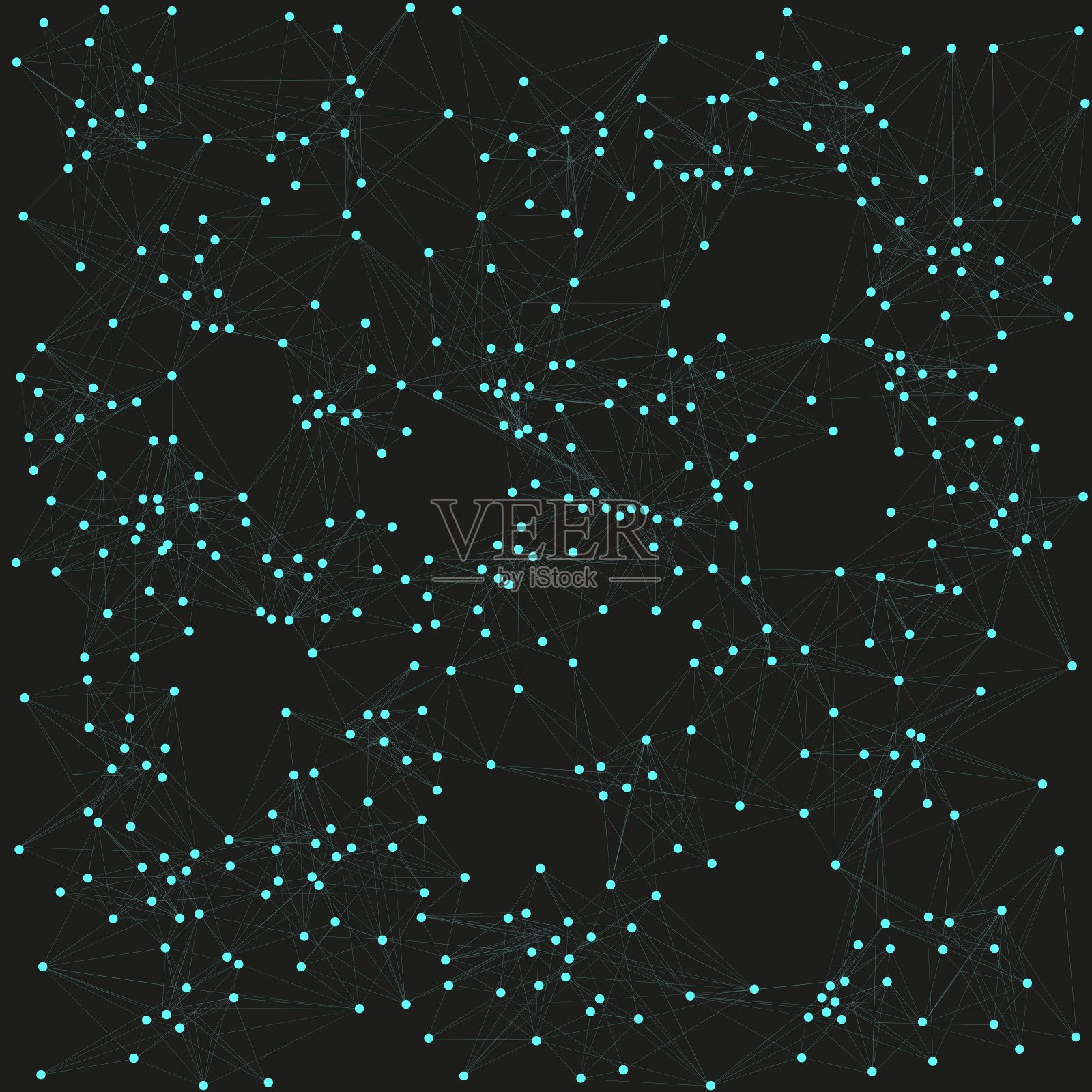 向量几何抽象背景与连接的线和点。分子结构dna或神经元组成。插画图片素材