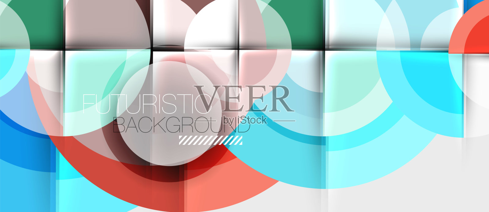 几何设计抽象背景-圆插画图片素材