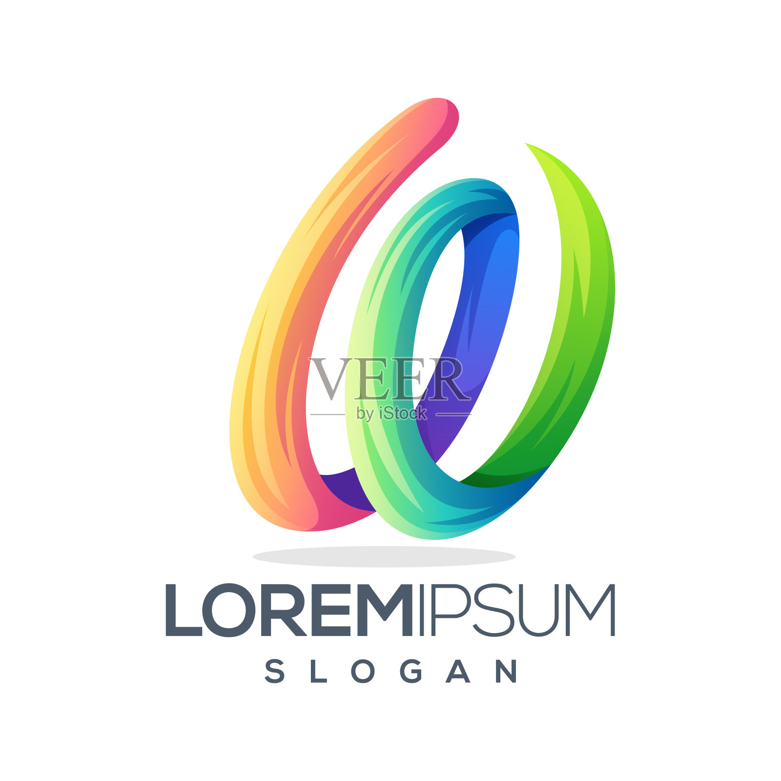 令人敬畏的字母w标志模板插画图片素材