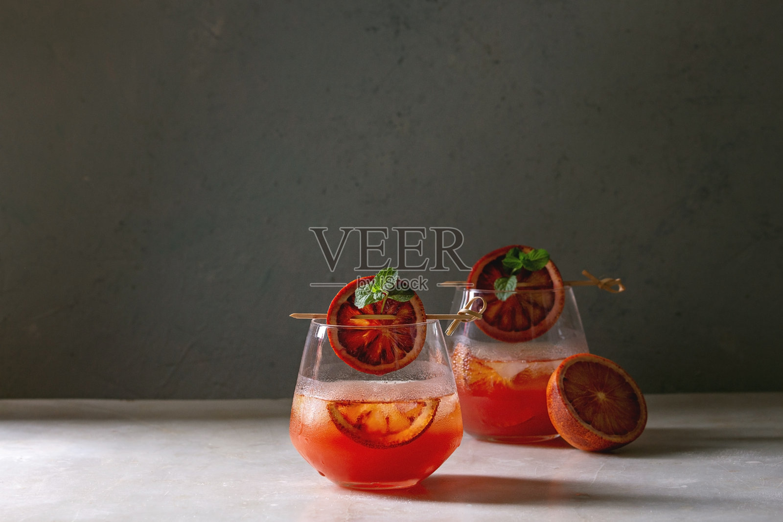 血橙的鸡尾酒照片摄影图片
