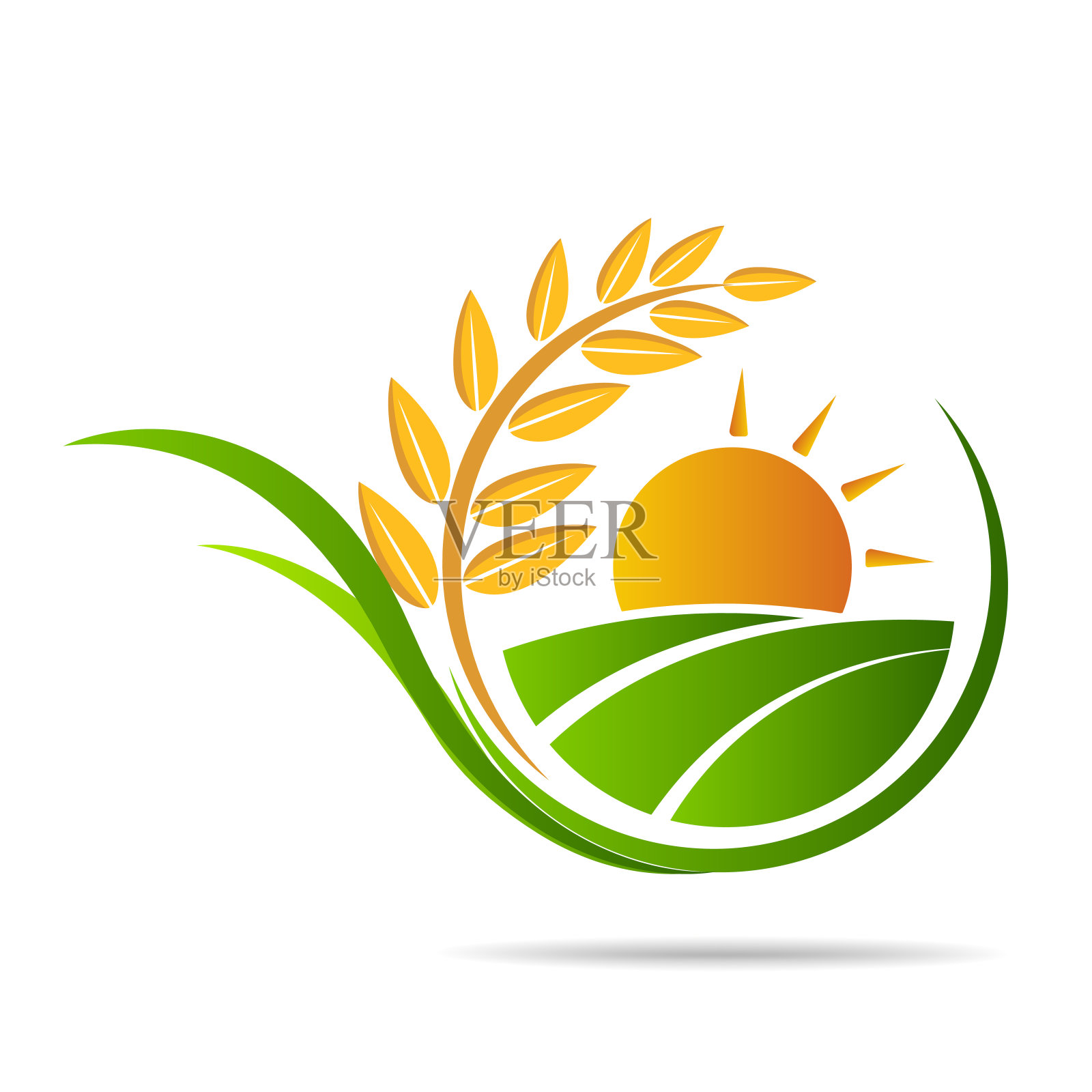 农场图标概念logo全矢量插画图片素材