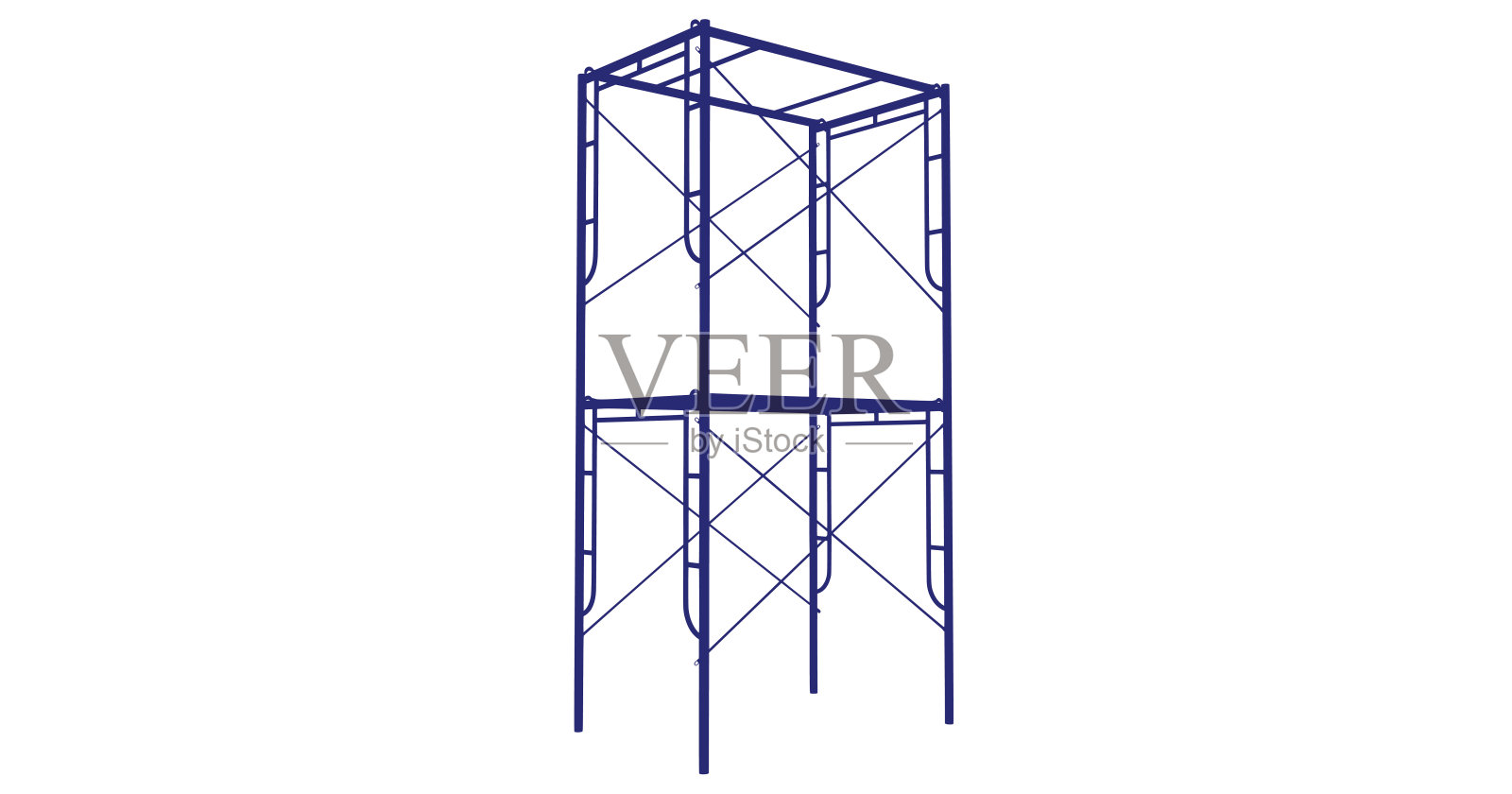 矢量脚手架框架日本标准型。插画图片素材