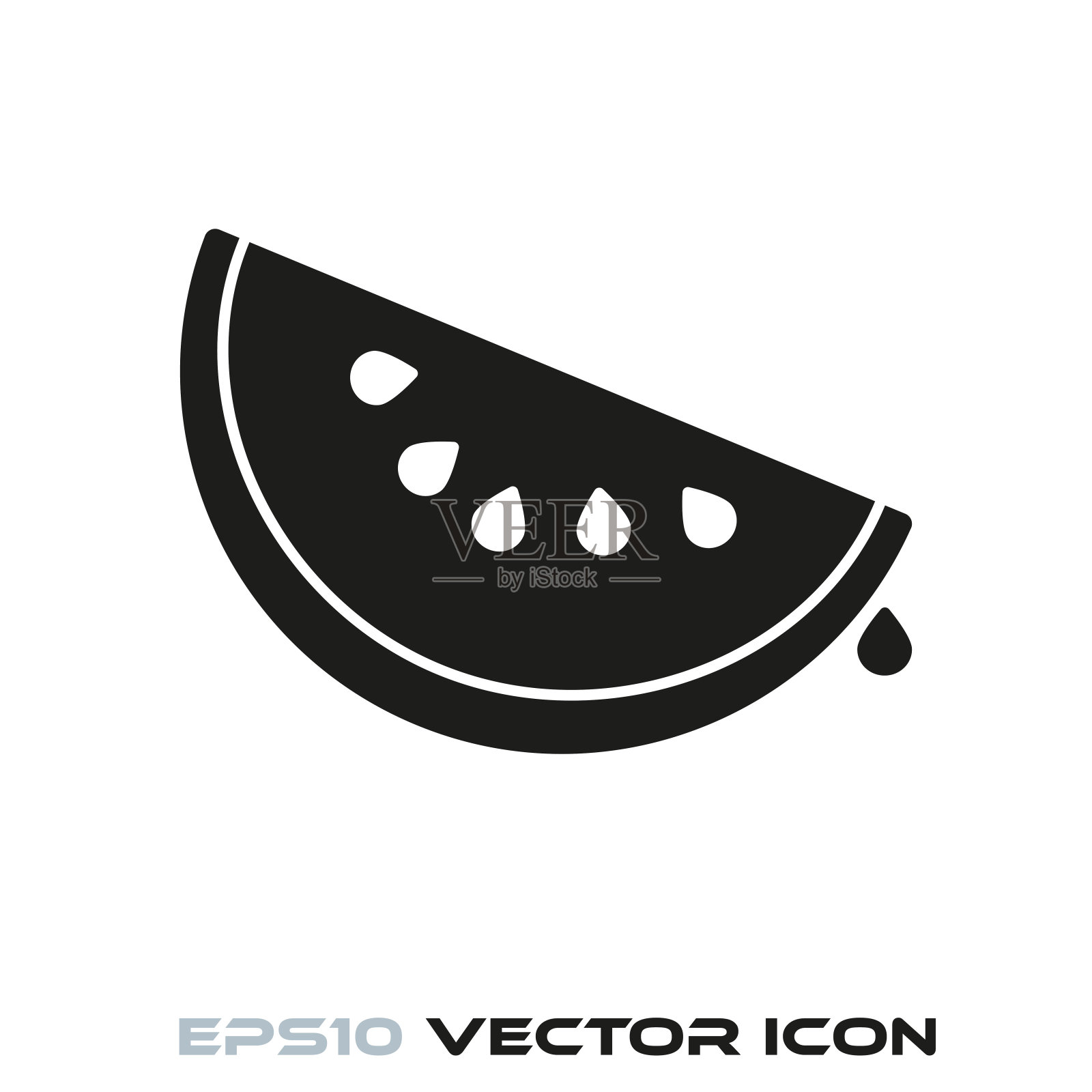 西瓜片字形图标插画图片素材