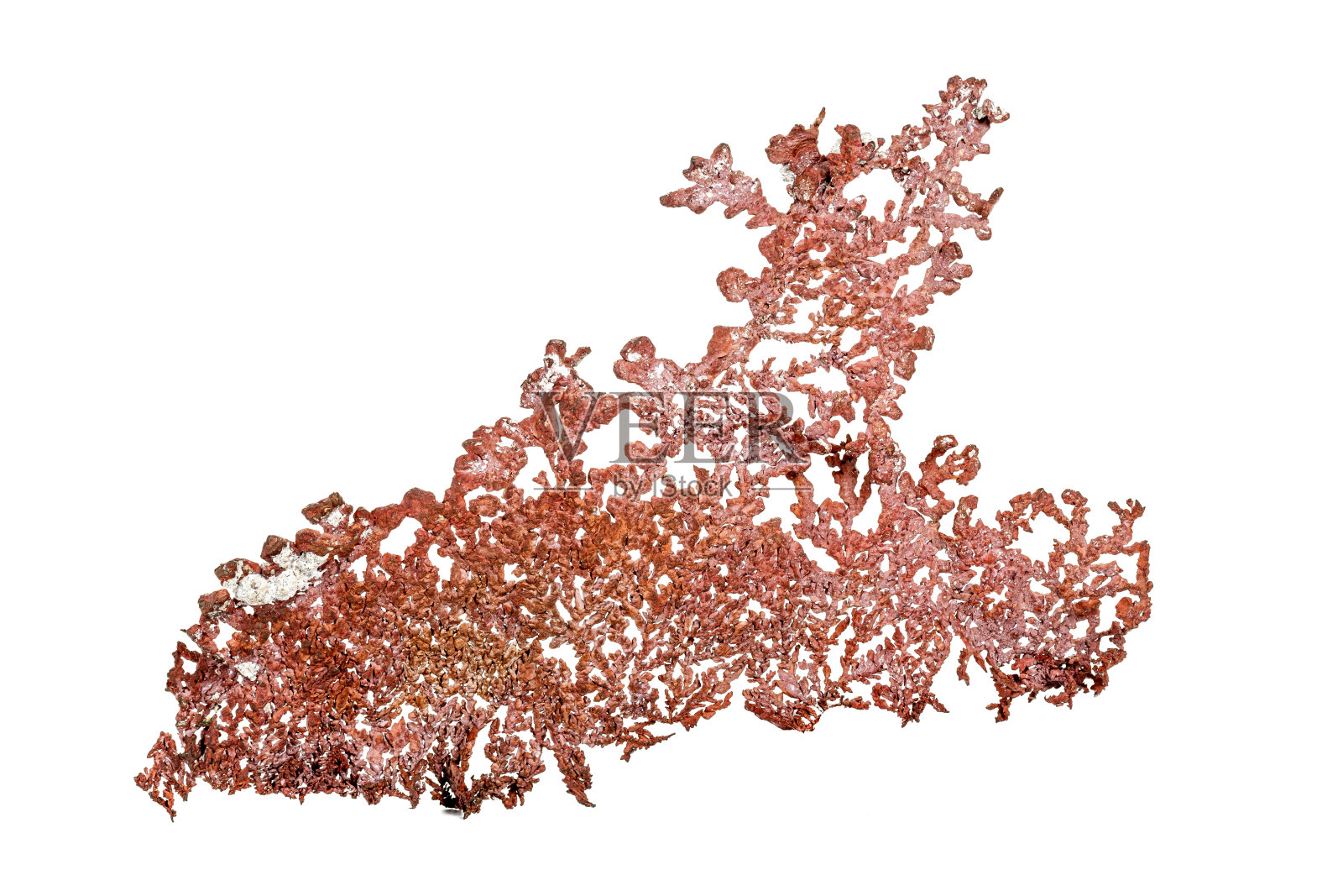宏观的铜矿石上的白色背景照片摄影图片