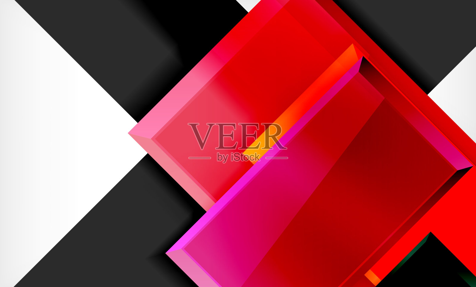 色彩鲜艳的方形方块几何背景插画图片素材