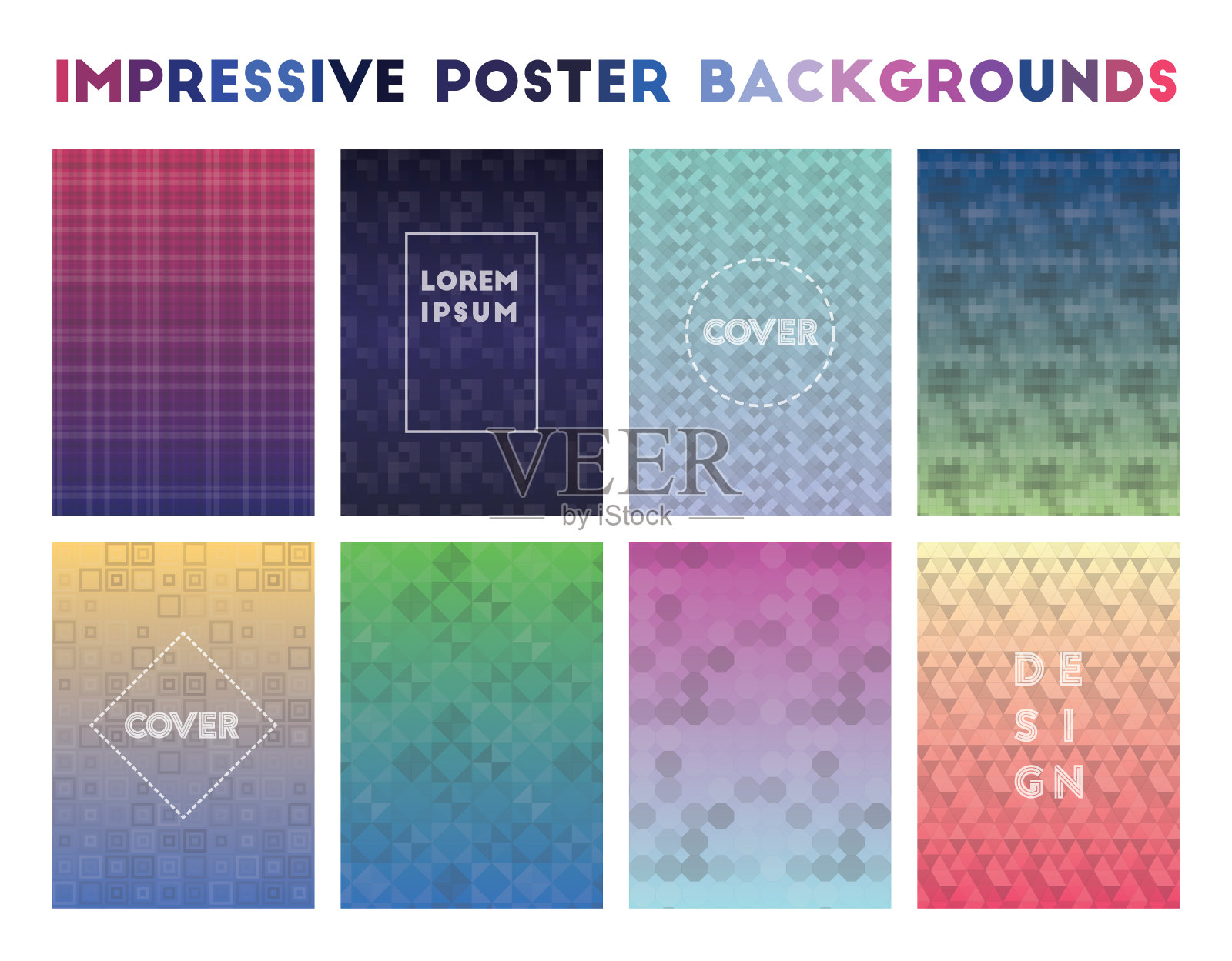 令人印象深刻的海报背景。设计模板素材