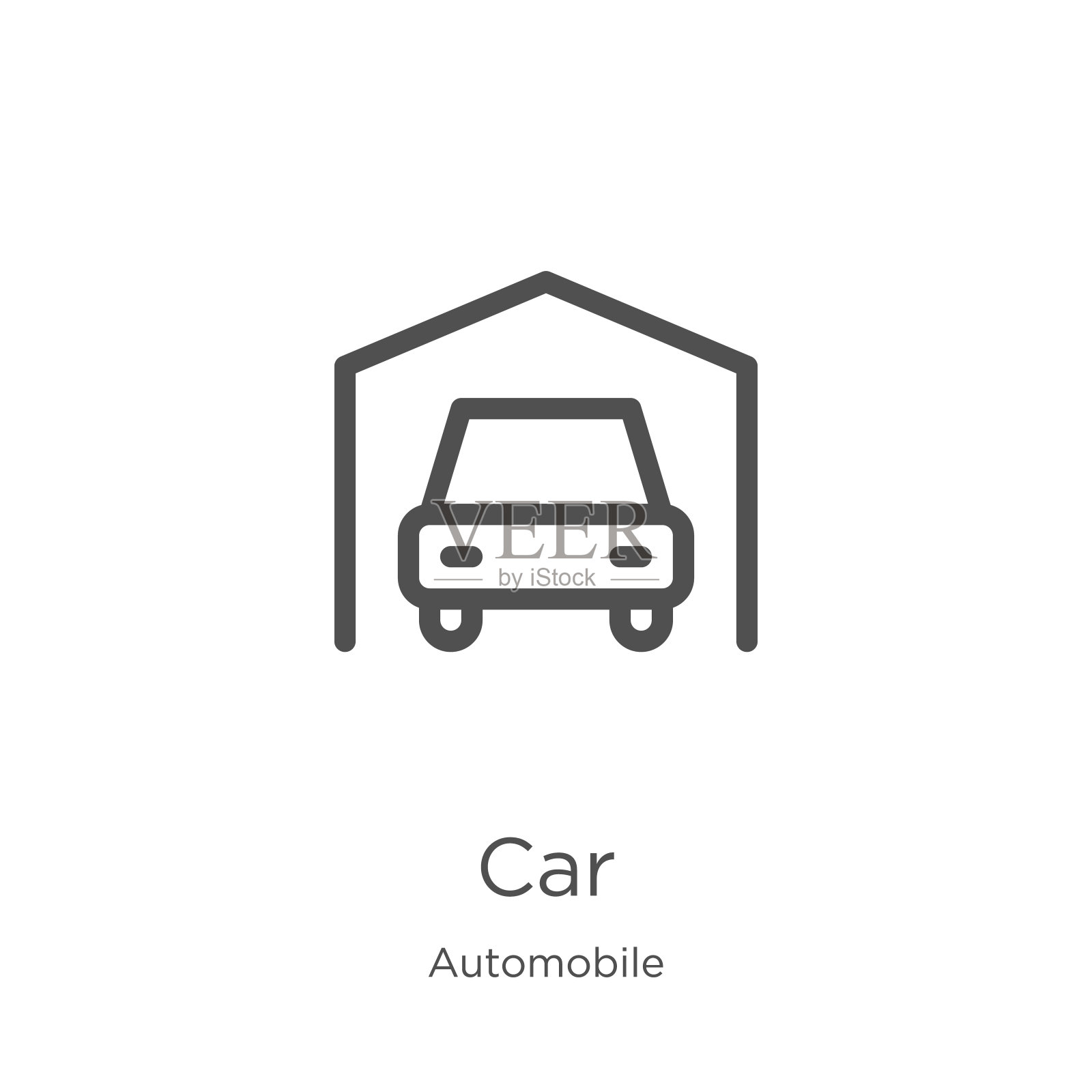 轮廓,细线汽车图标的网站设计和移动,应用程序开发