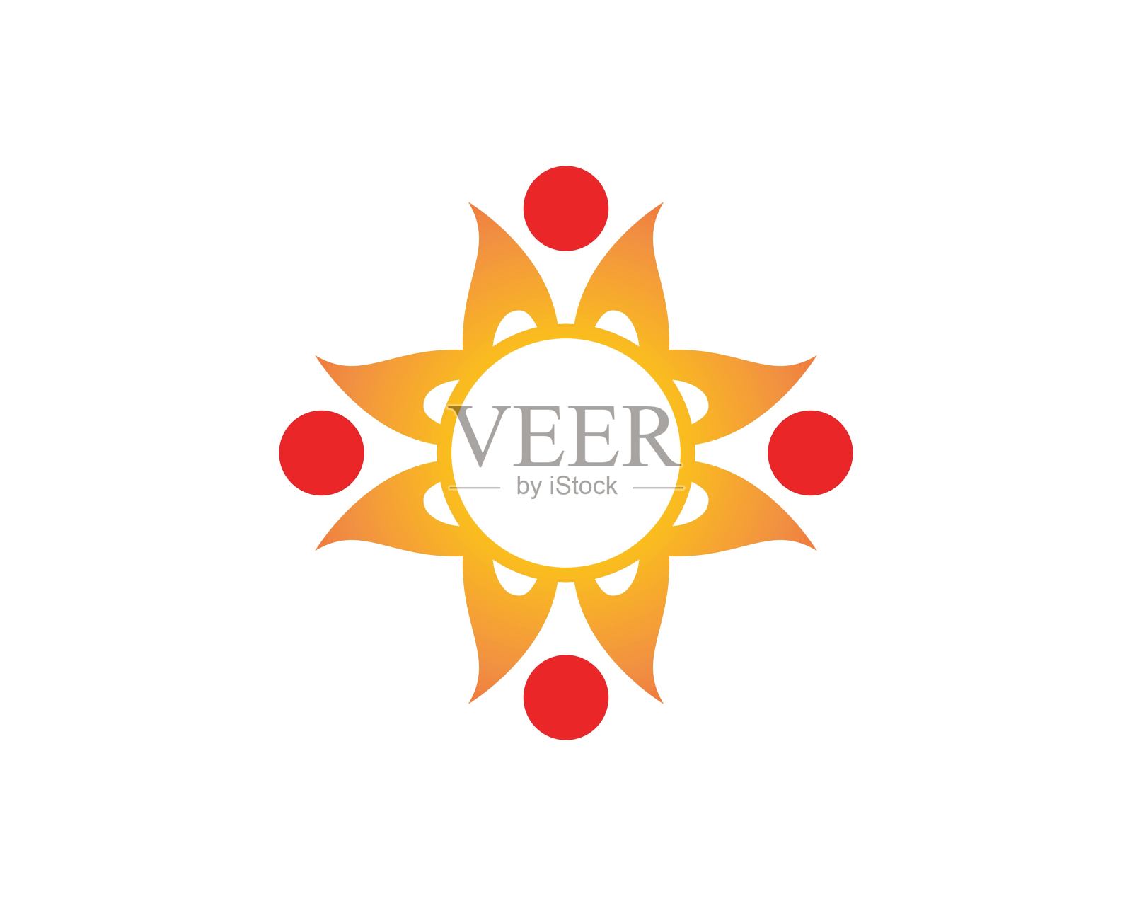 星形图标设计矢量模板插画图片素材