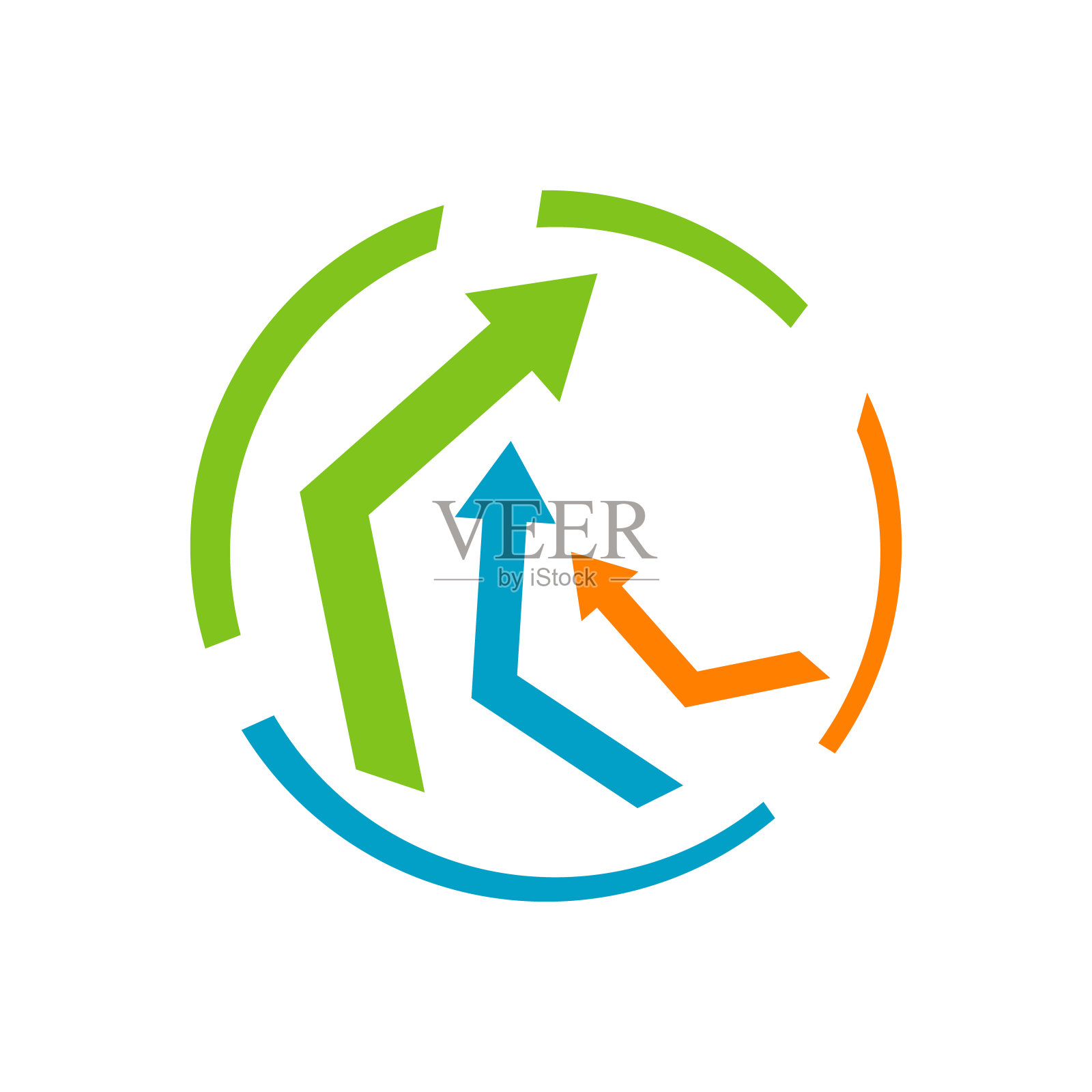 箭头3d矢量照亮上升的图标图标素材