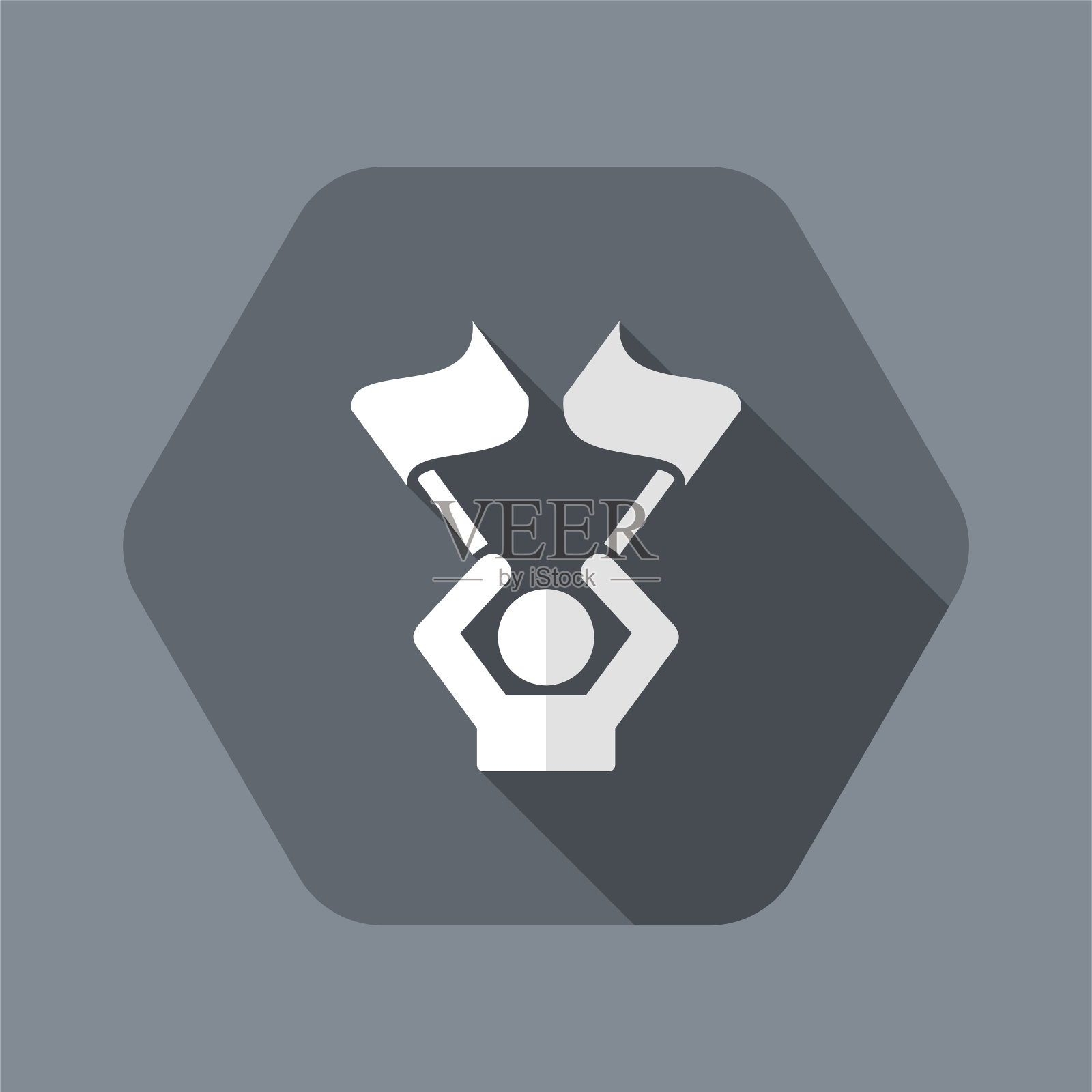 支持者挥舞旗帜-矢量网络图标图标素材