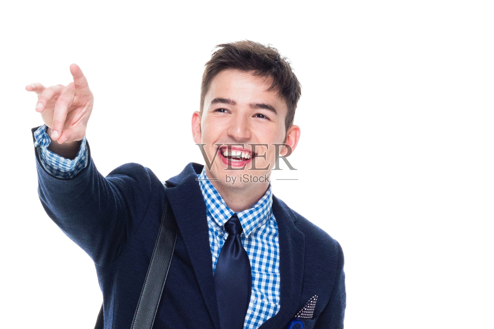 有吸引力的商人指出照片摄影图片