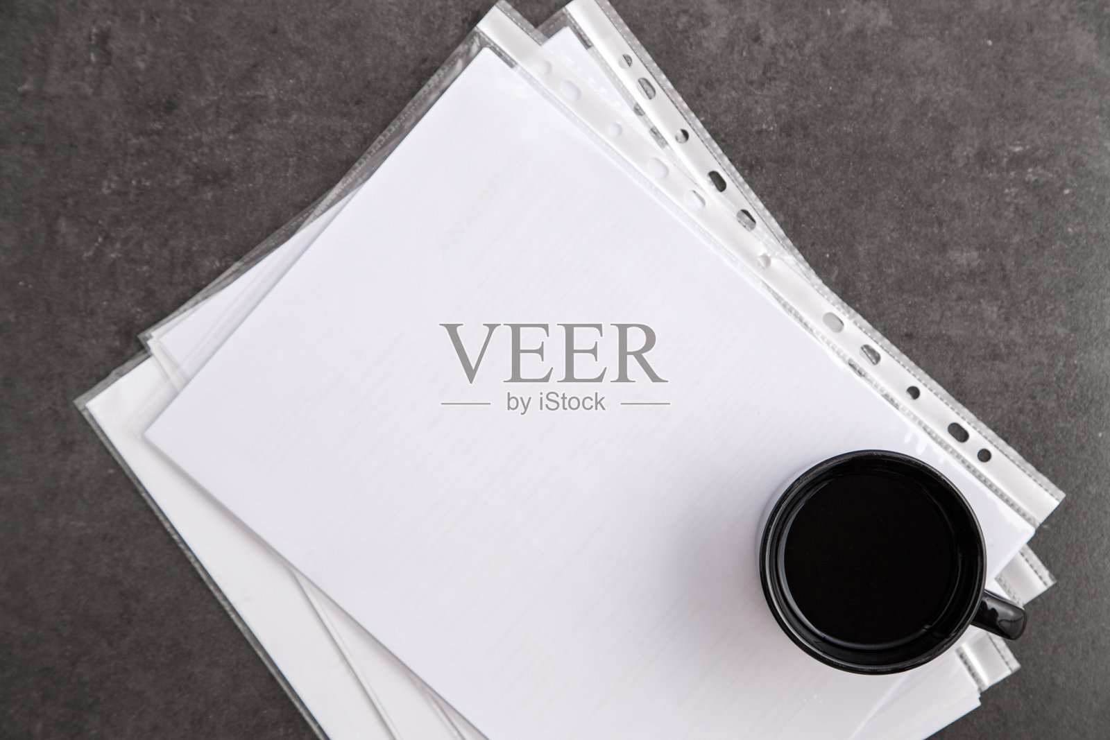 有复印空间的纸张和咖啡杯照片摄影图片