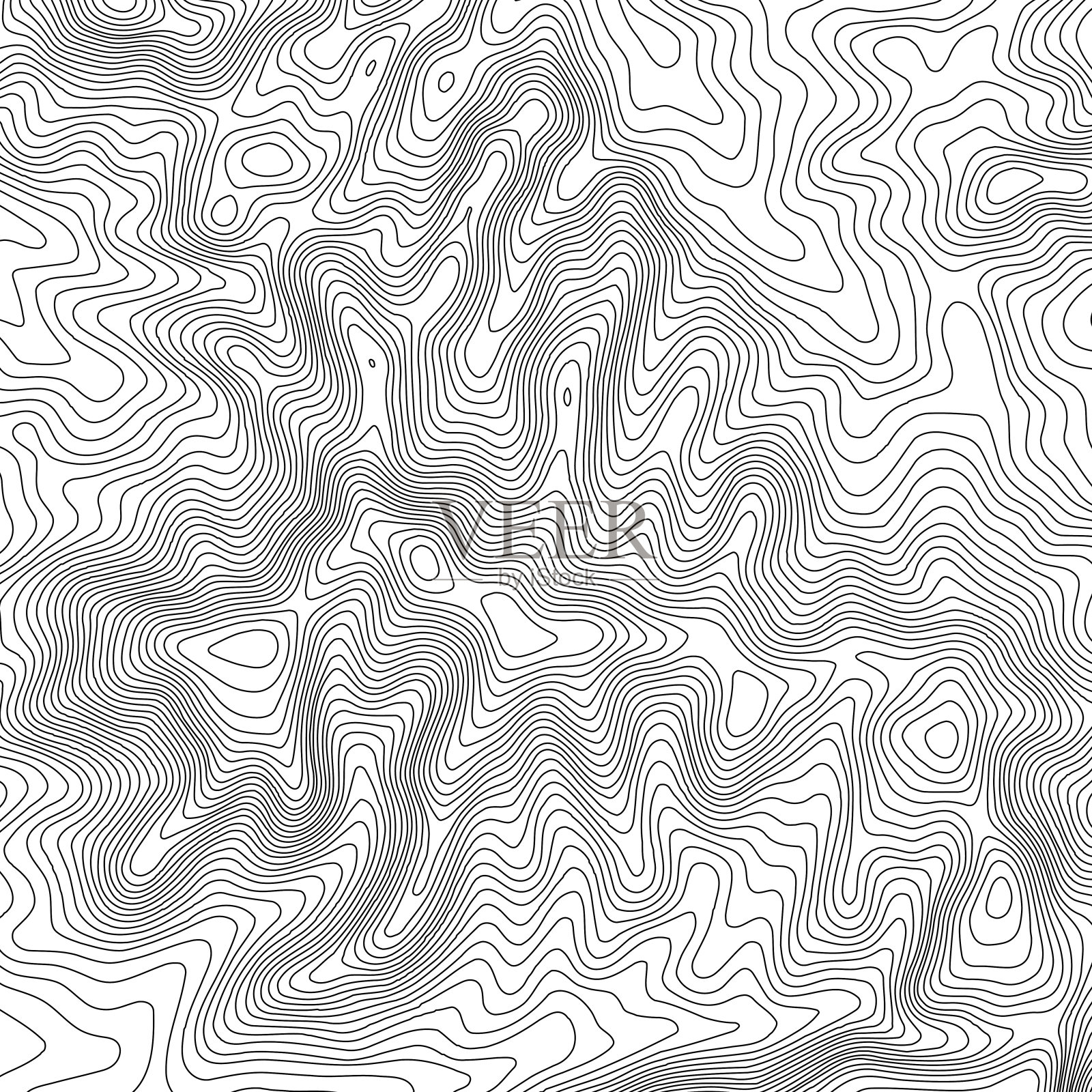 地形图背景，有复制空间。地形图等高线背景图，地理网格抽象矢量图。抽象的几何线。插画图片素材