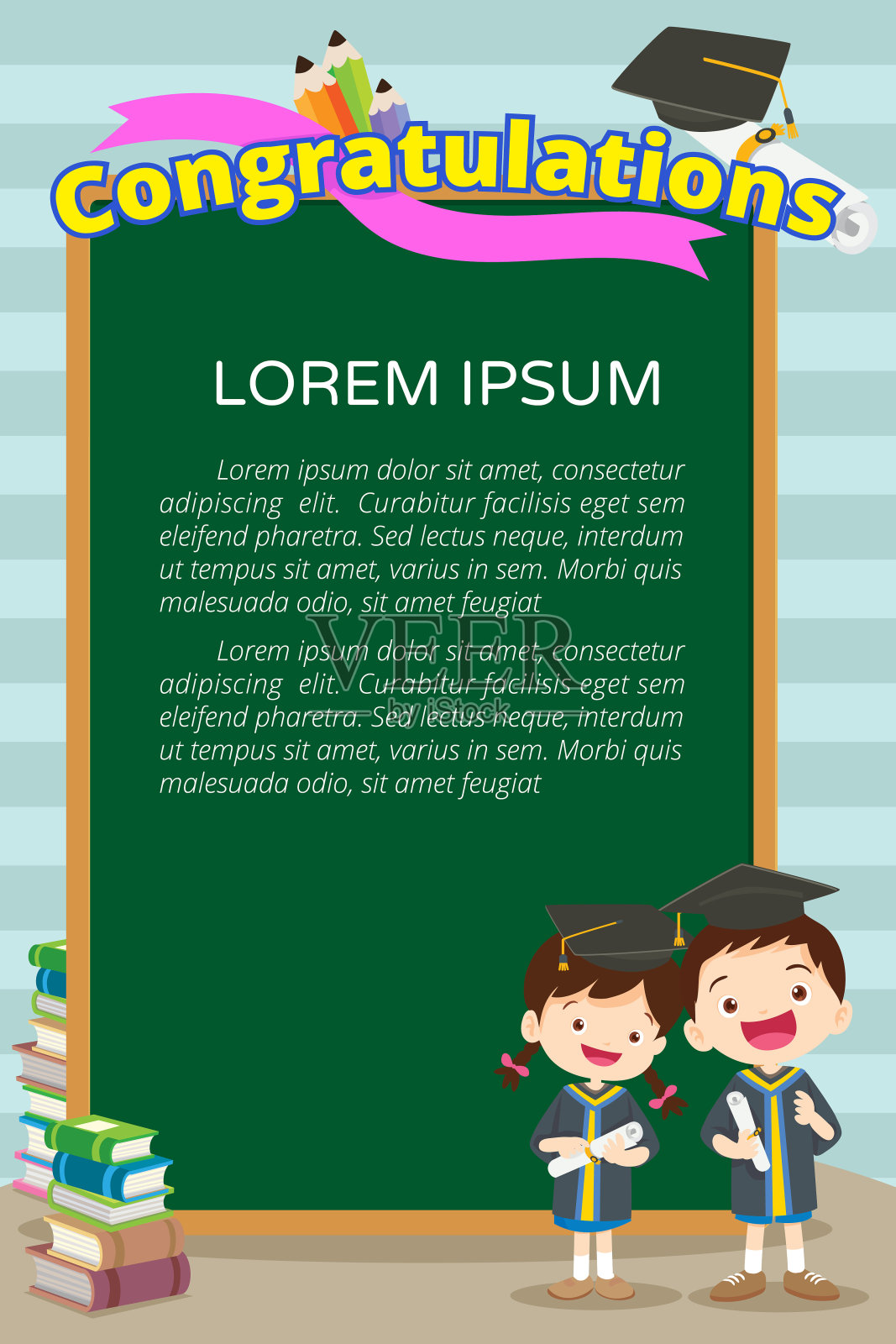 恭喜学生海报2插画图片素材