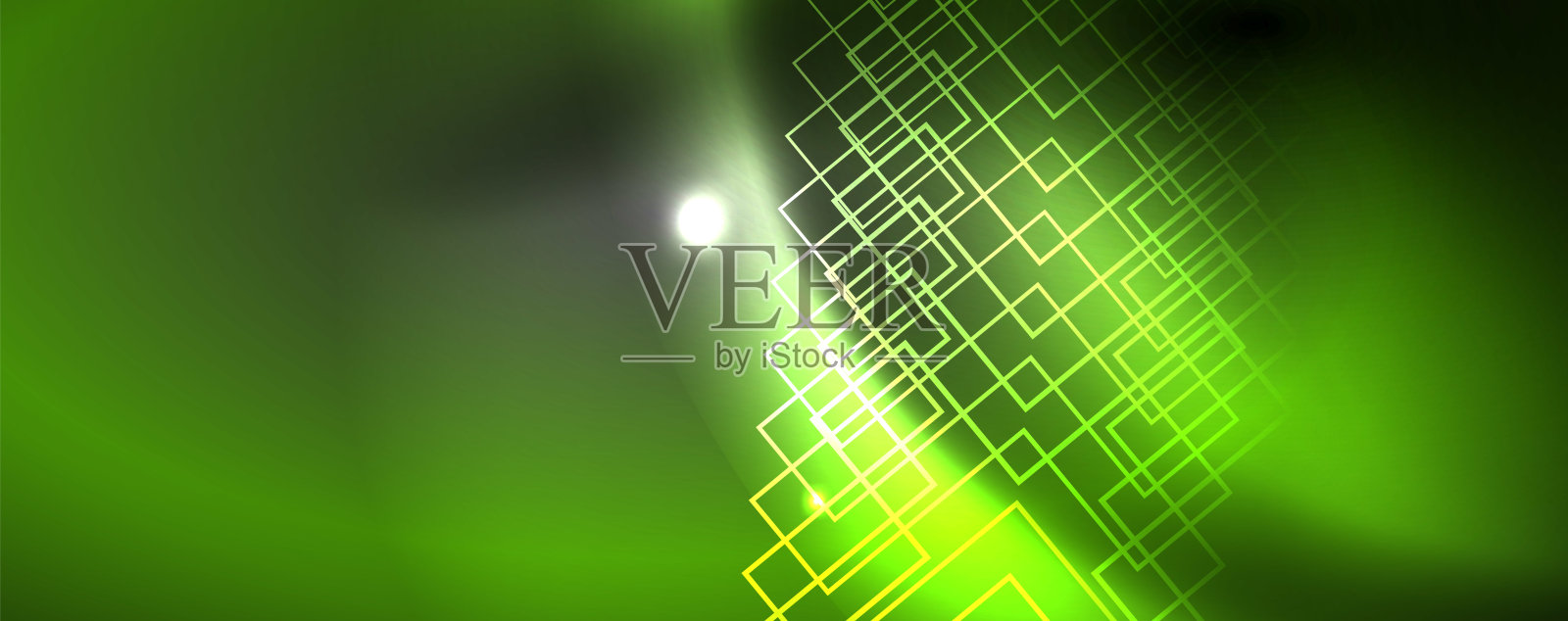 闪亮的霓虹灯技术模板。霓虹线条背景，80年代风格的激光射线插画图片素材