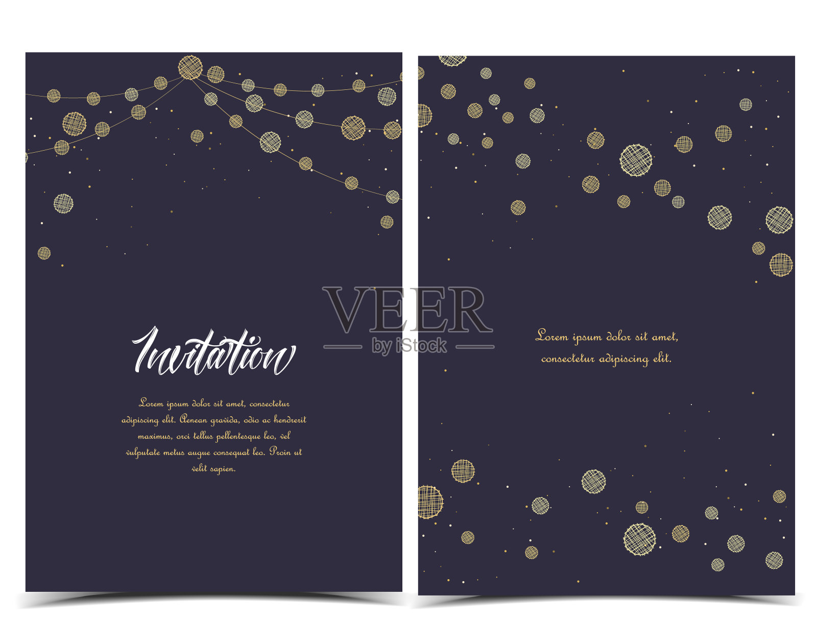 向量字符串灯插画图片素材