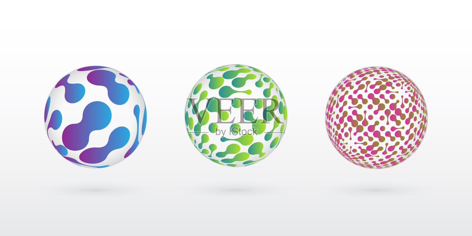 具有集成元球的抽象球体对象。技术背景纹理为您的设计。插画图片素材