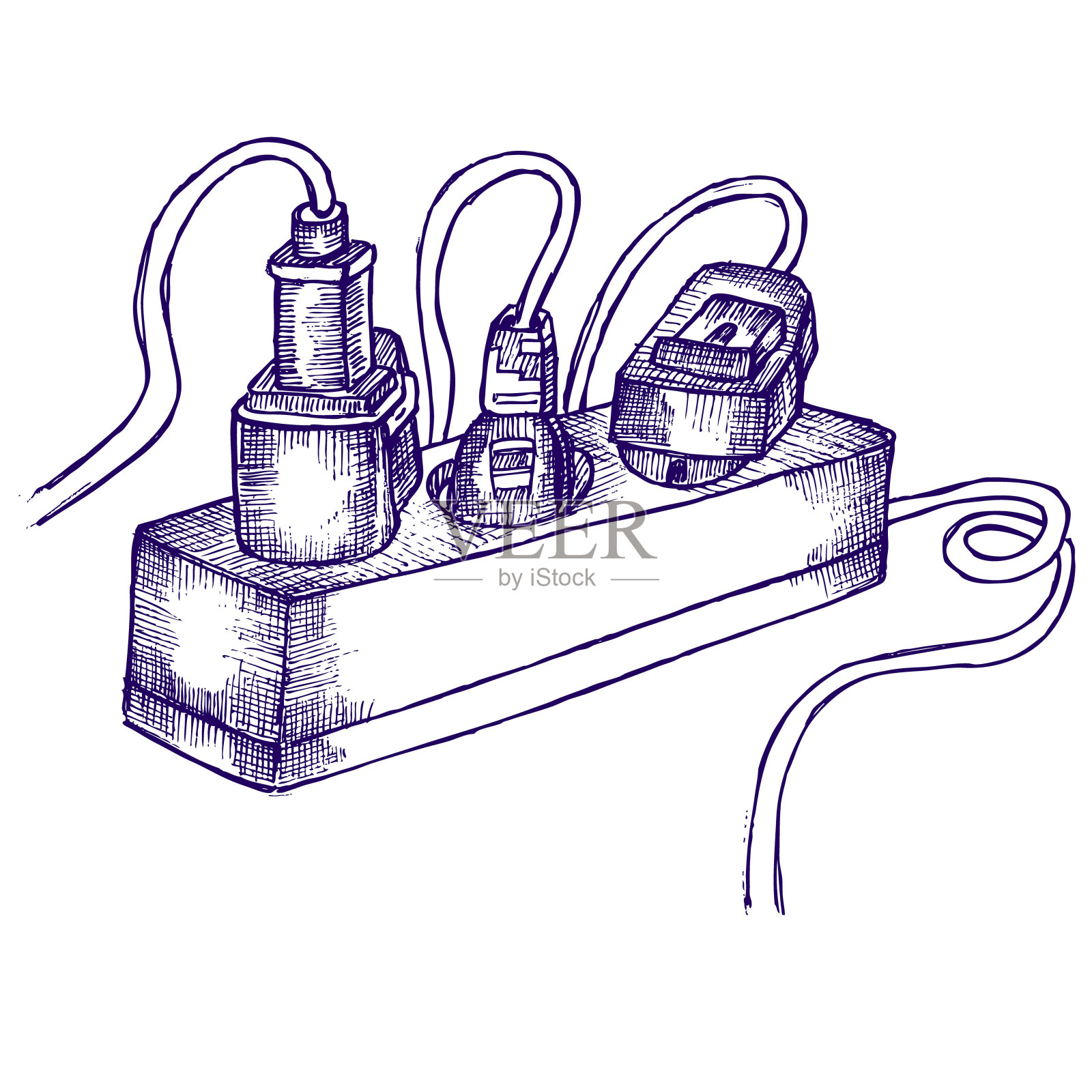 避免超载是非常危险的插画图片素材
