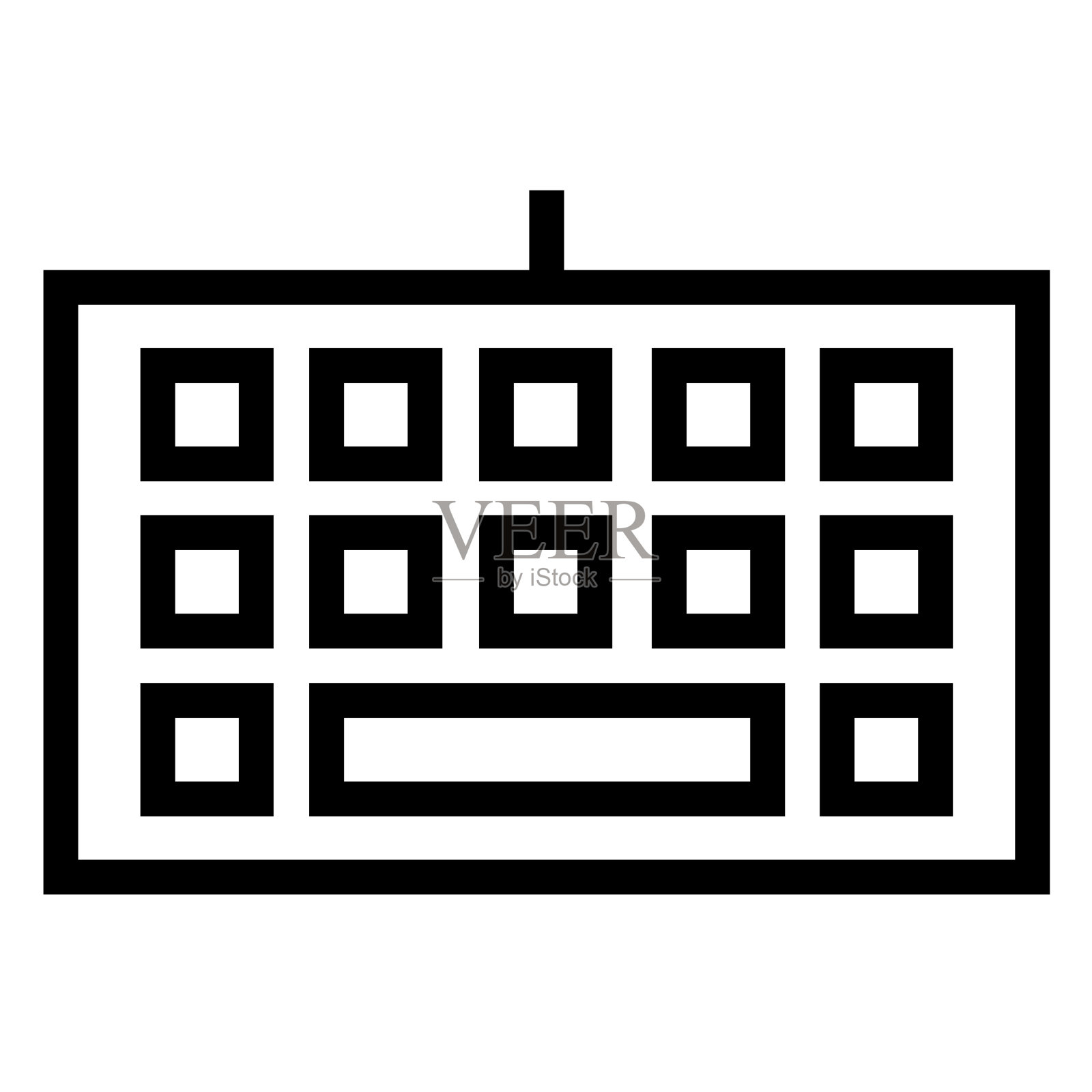 细线锐矢量图标/键盘，打字图标素材