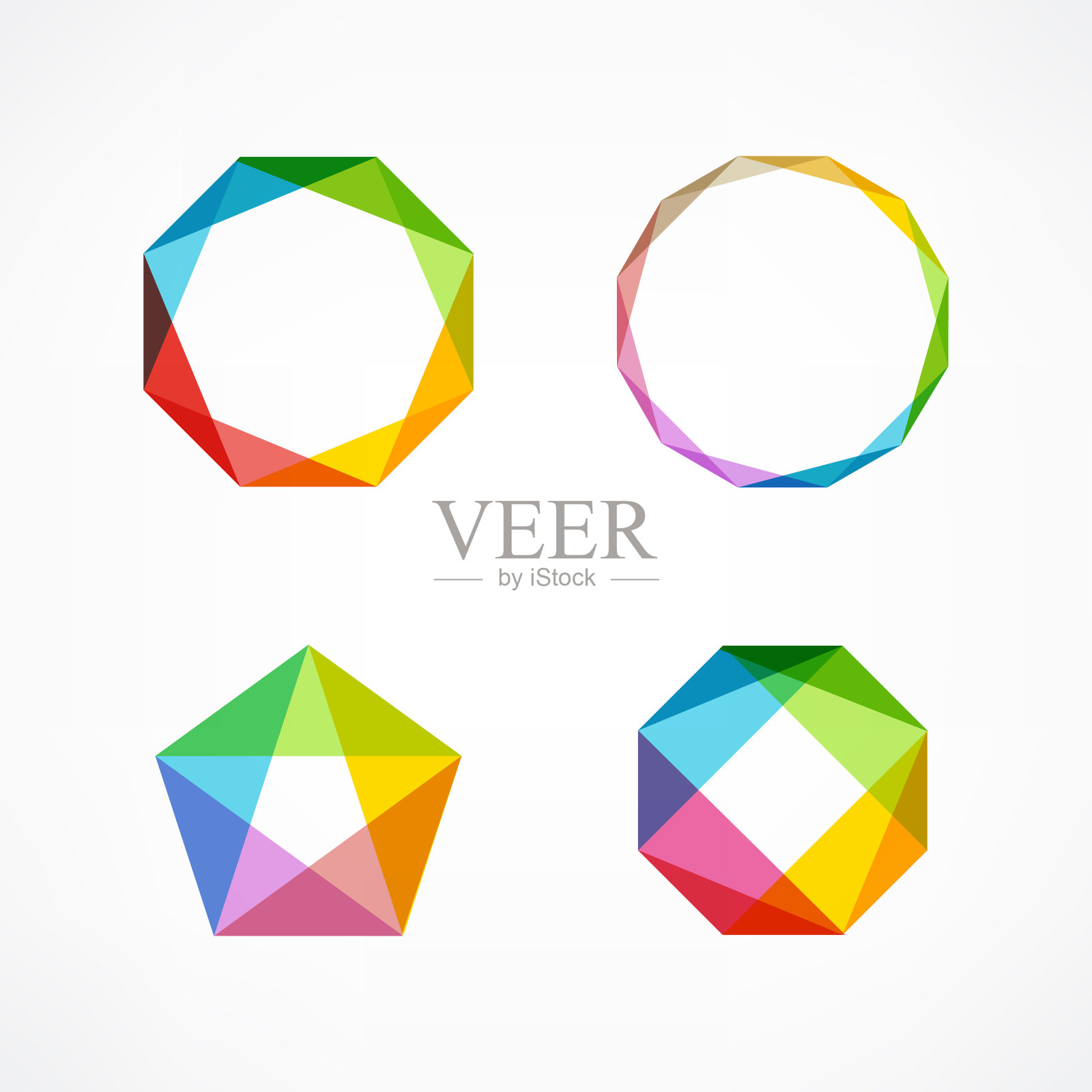 正上方白色背景的彩色玩具插画图片素材