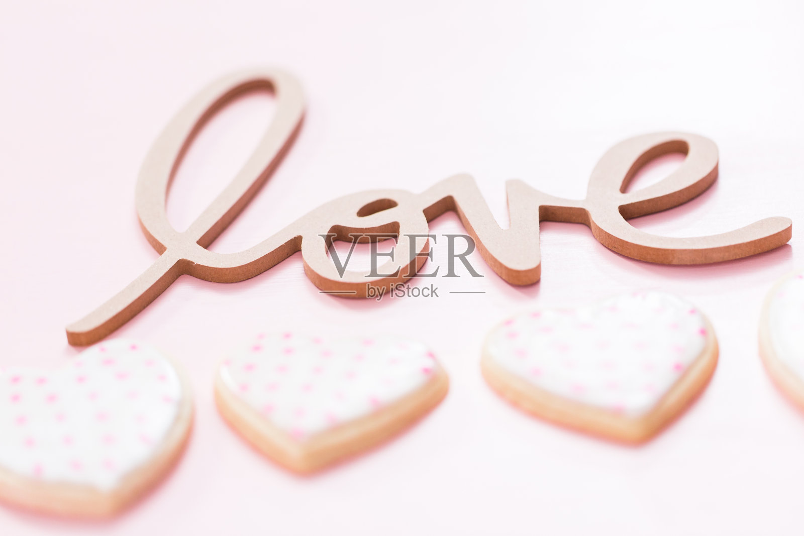 心形小甜饼是爱情的标志照片摄影图片