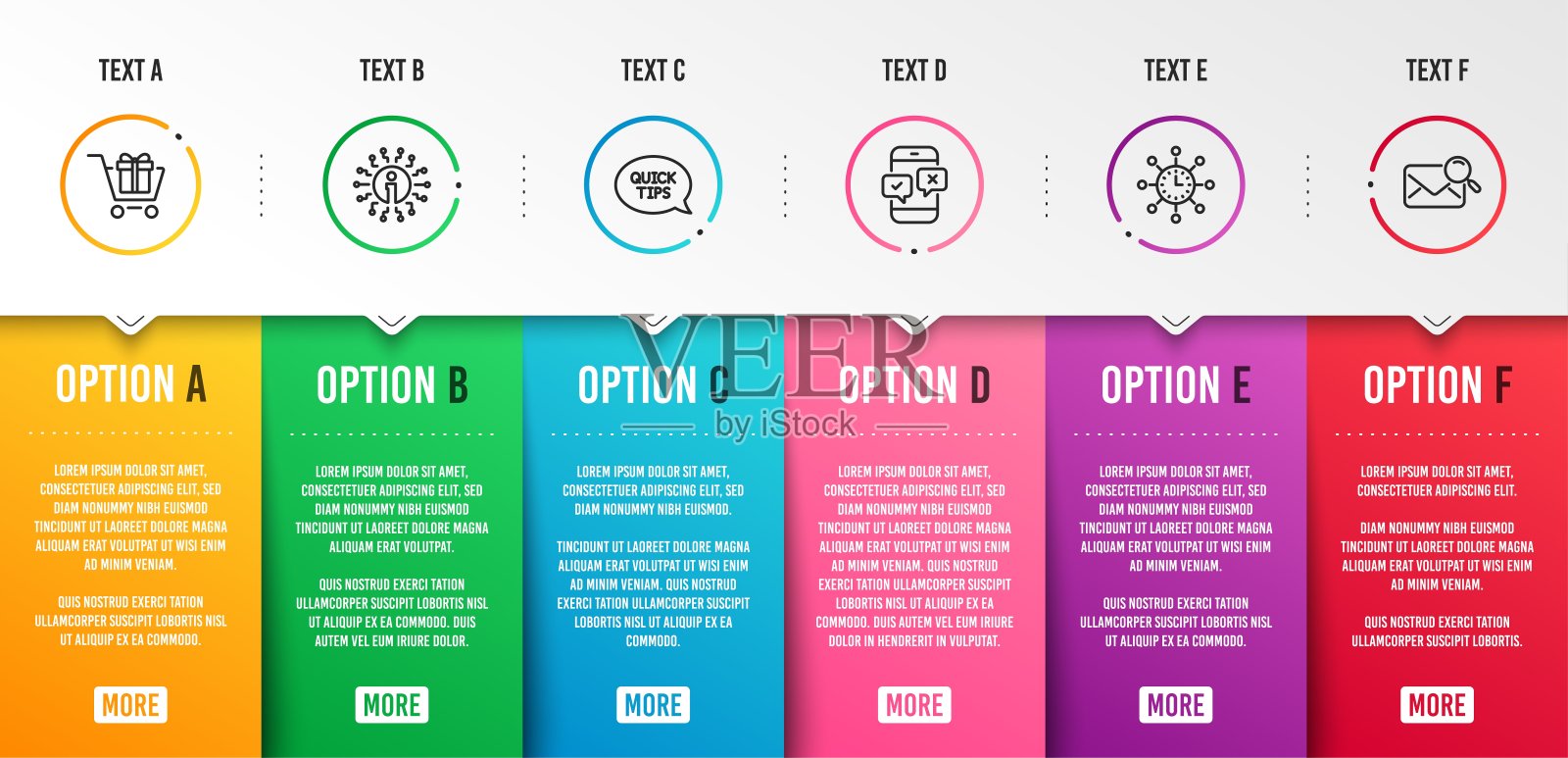 电话调查，快速入门指南和信息图标设置。世界时间，购物车和搜索邮件标志。向量插画图片素材