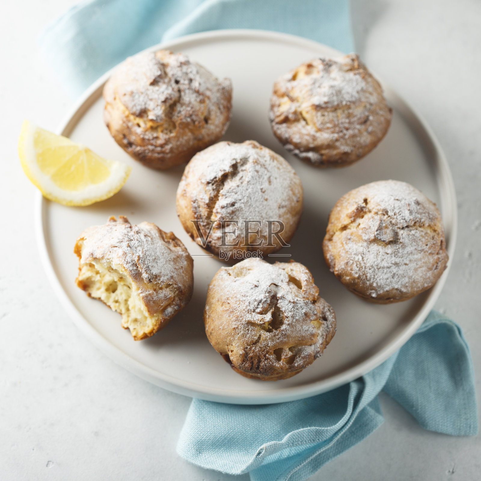 自制柠檬松饼照片摄影图片