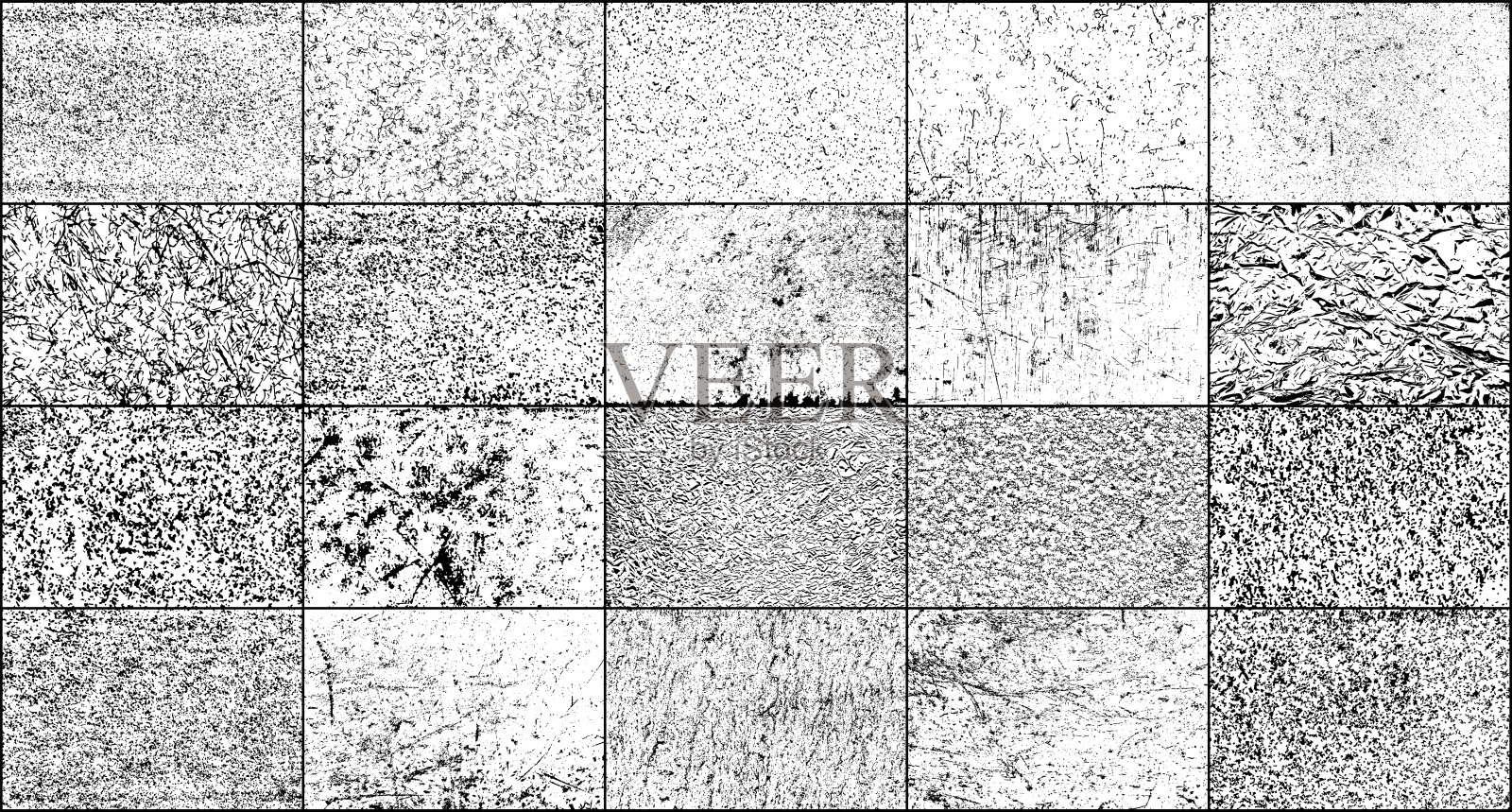 向量集Grunge设计元素。插画图片素材