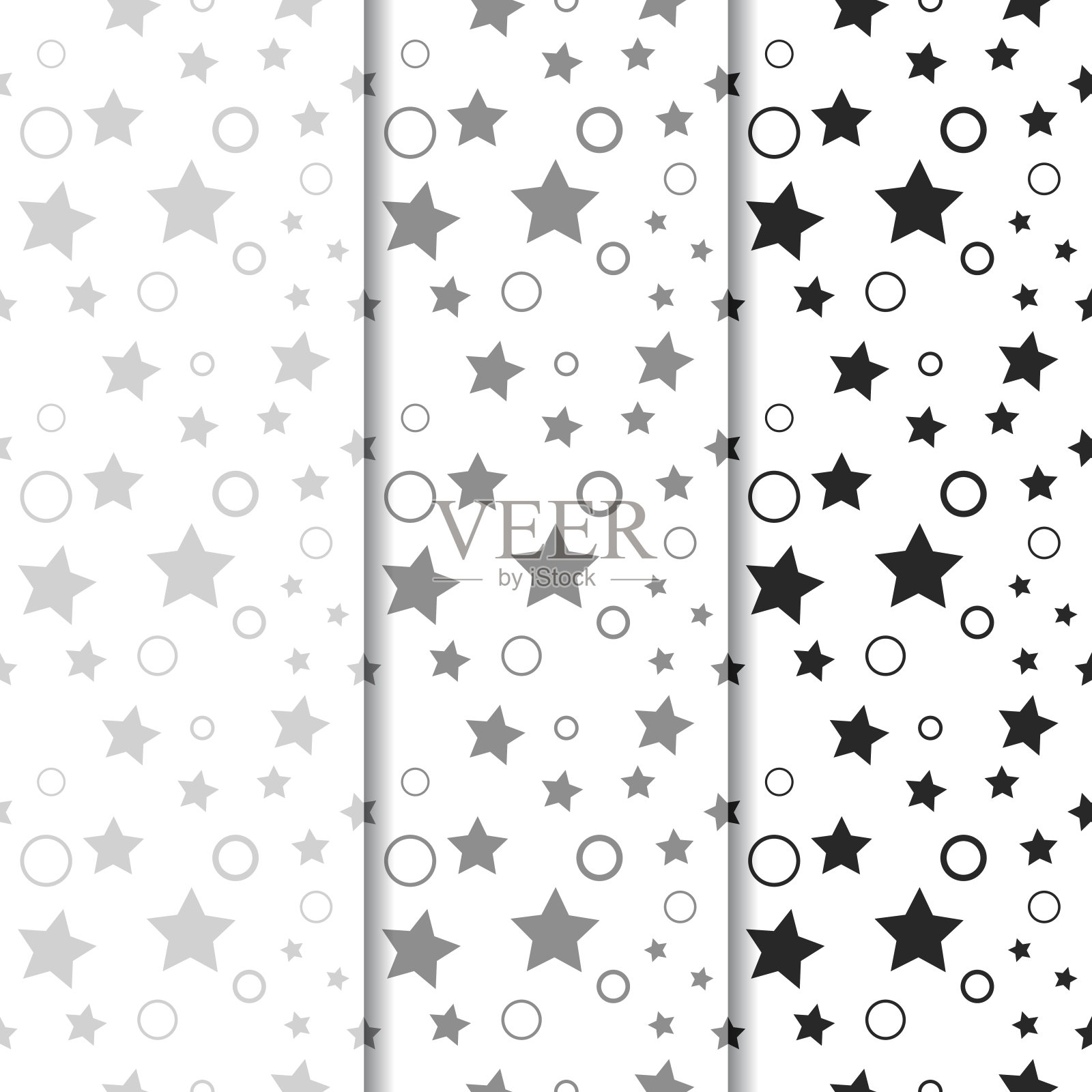 星星无缝几何抽象图案插画图片素材