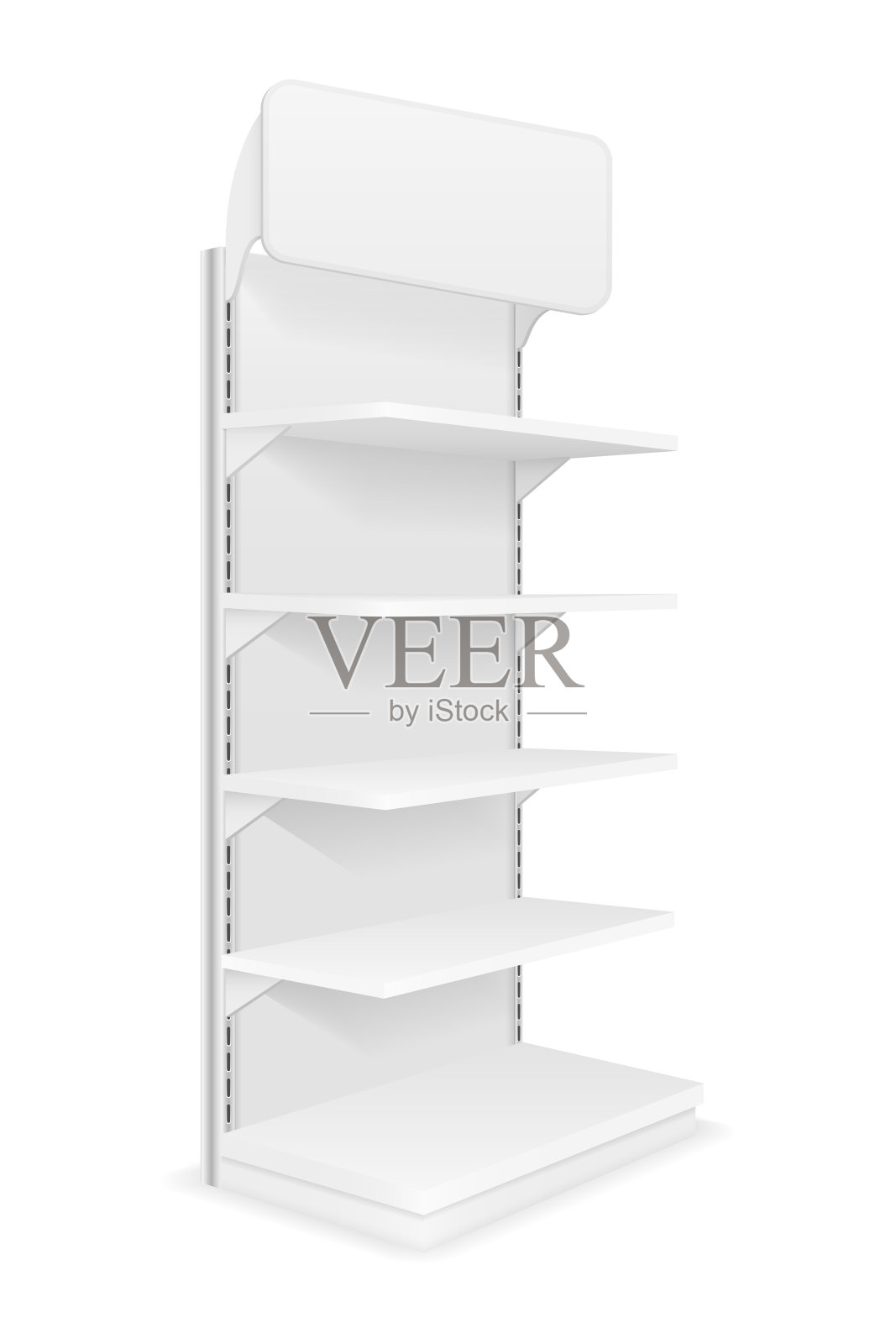 货架为商店交易与标志，以广告商品和产品空模板为设计库存矢量插图插画图片素材