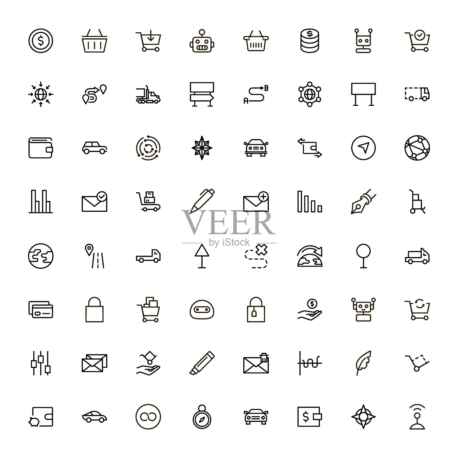 在线投递线图标设置。图标素材