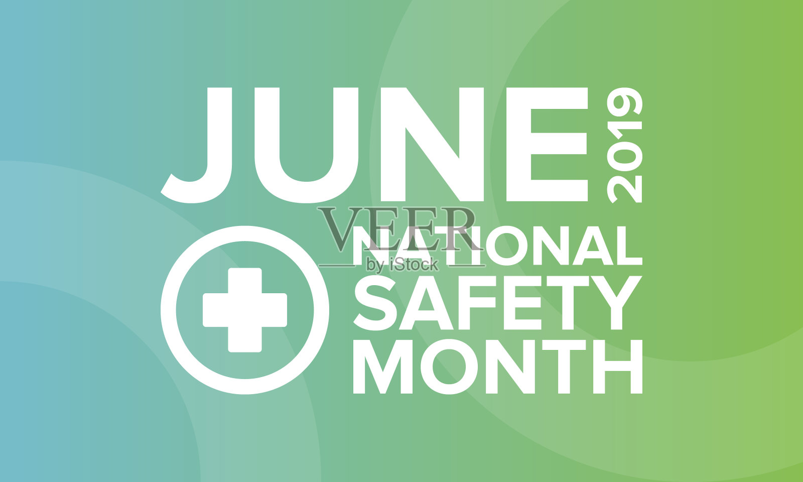 六月是国家安全月。美国每年庆祝一个月。警告在工作中，在家里，在路上的意外伤害。安全的概念。海报，卡片，横幅和背景插画图片素材