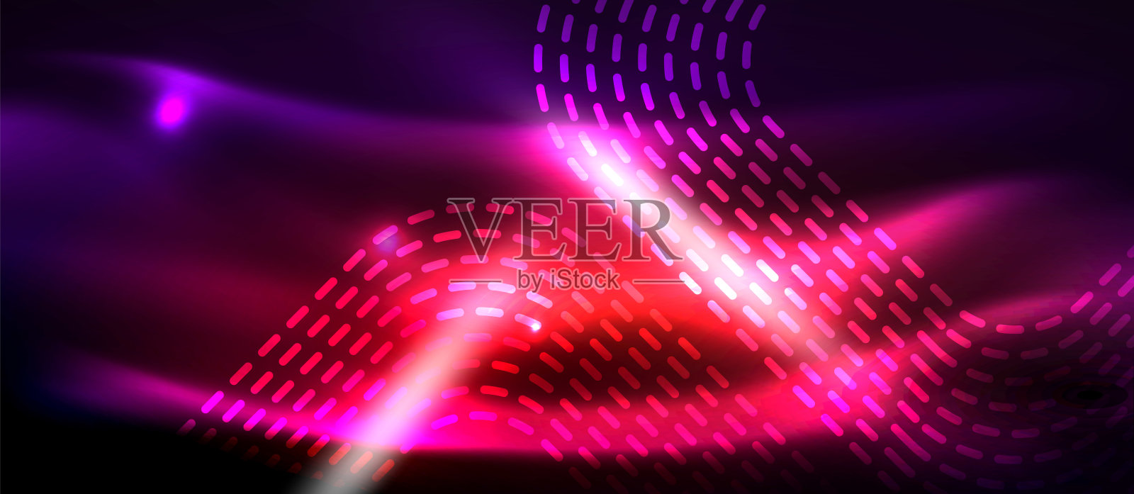 发光发光的霓虹灯方块抽象的背景，技术现代的模板插画图片素材